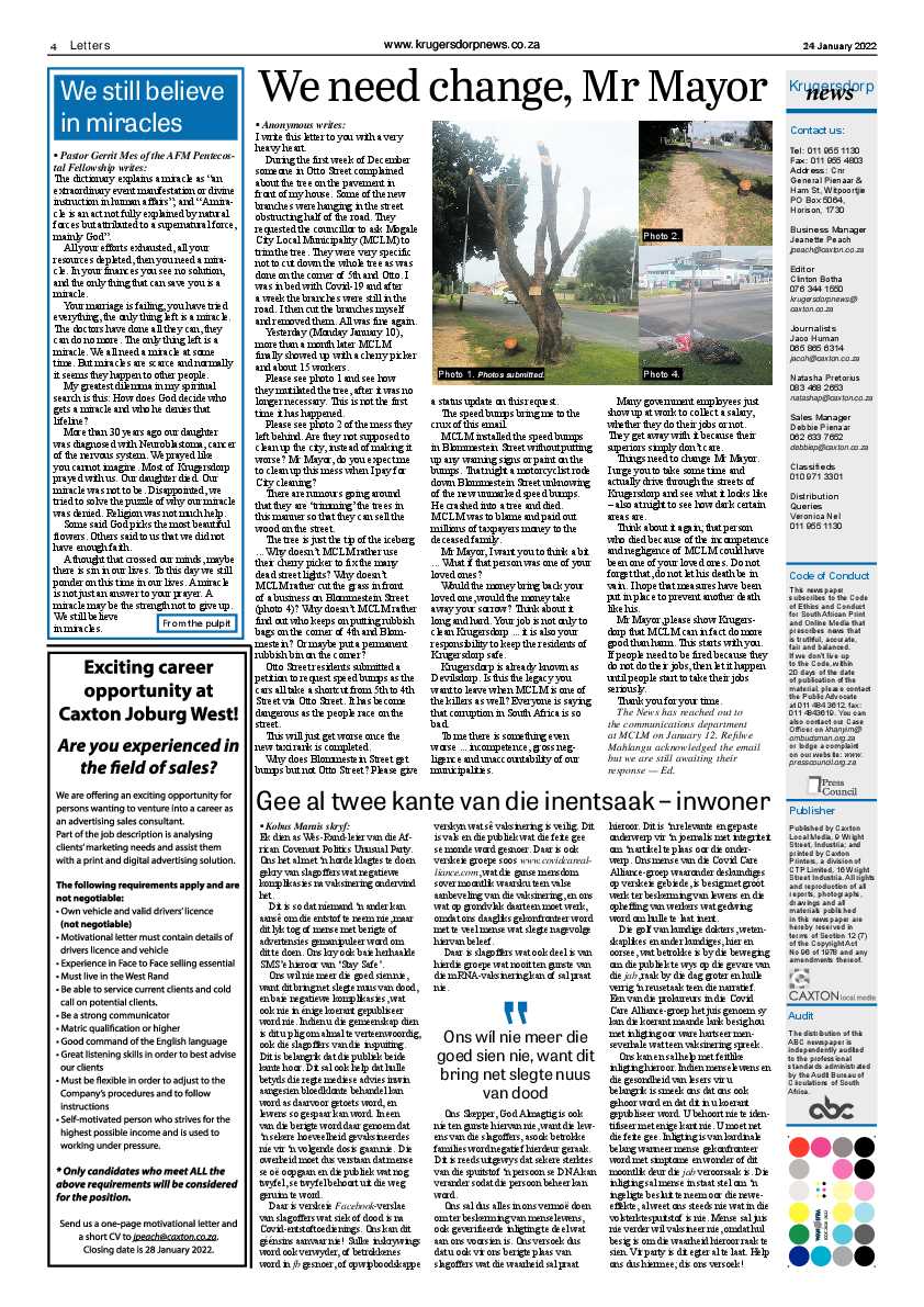 Krugersdorp News 21 January 2022 page 4
