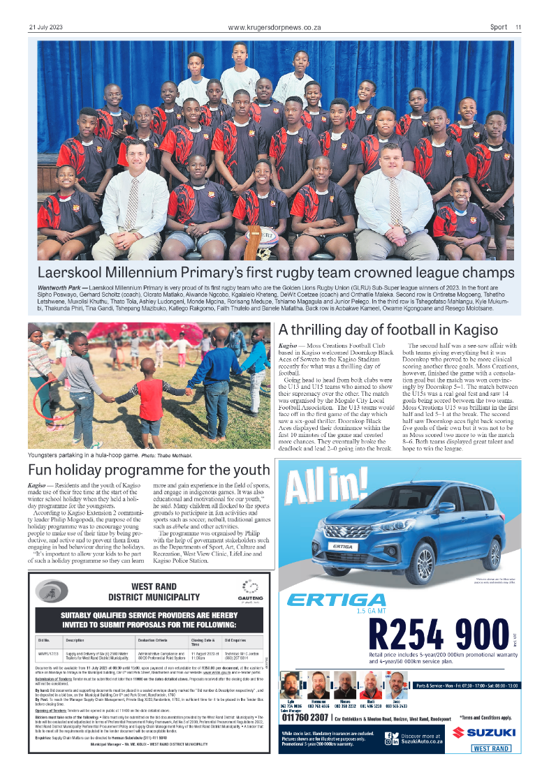 Krugersdorp News 21 July 2023 page 11