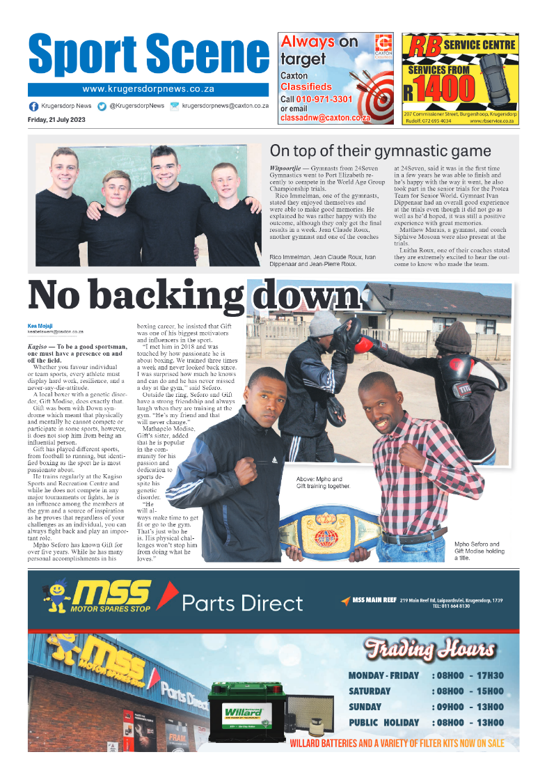 Krugersdorp News 21 July 2023 page 12