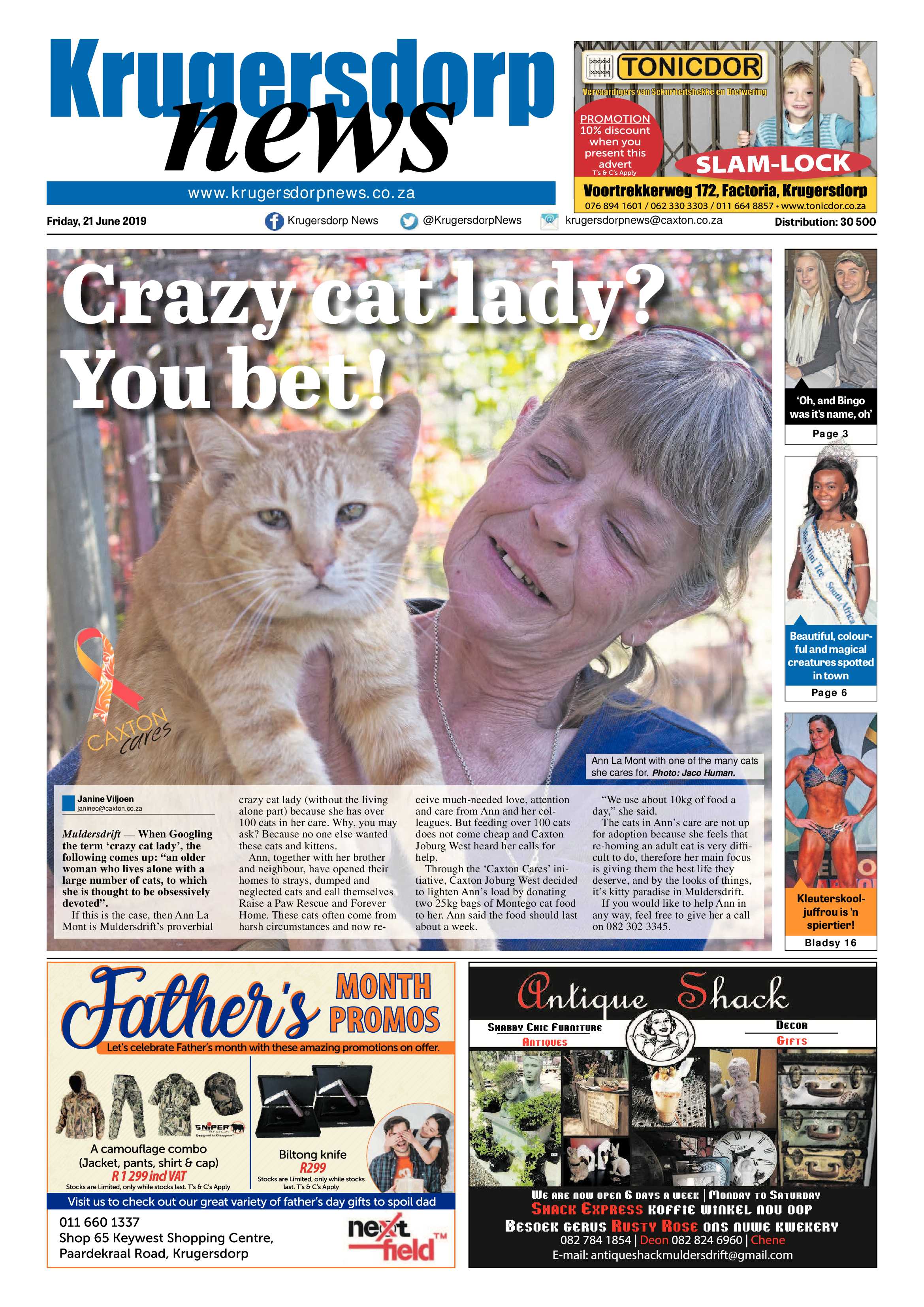 Krugersdorp News 21 June 2019 page 1