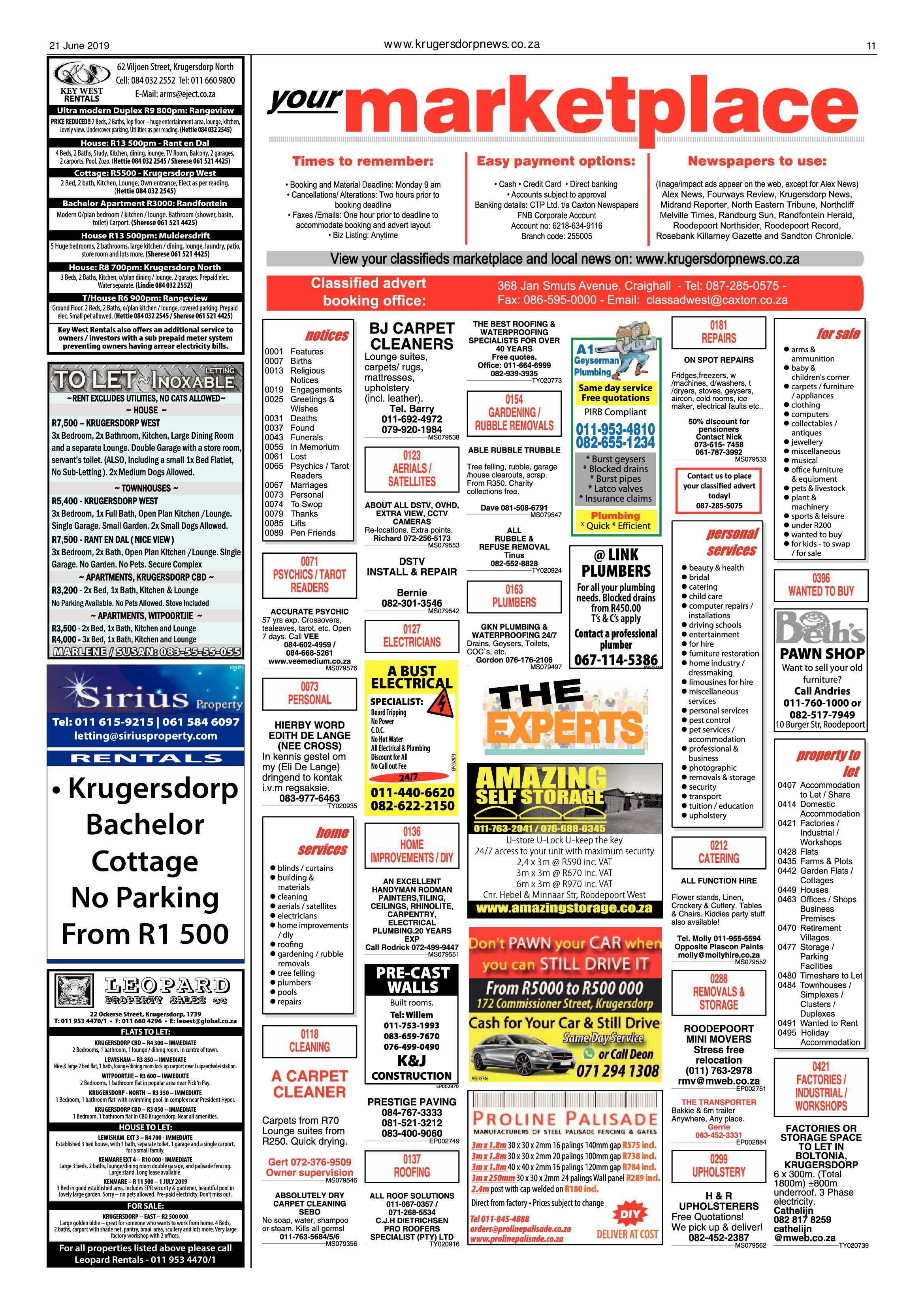 Krugersdorp News 21 June 2019 page 11