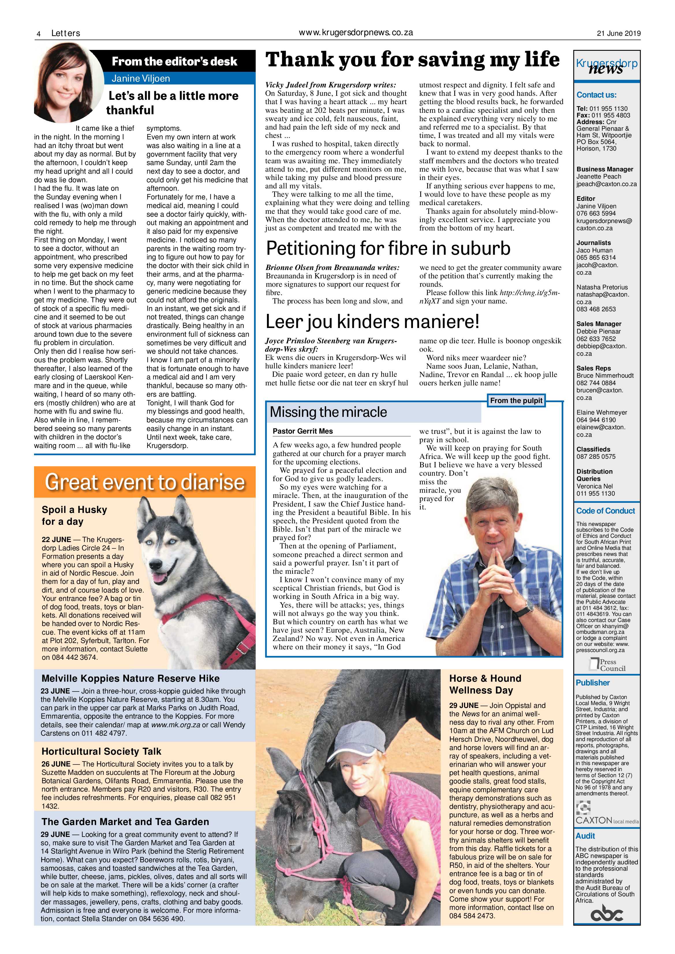 Krugersdorp News 21 June 2019 page 4