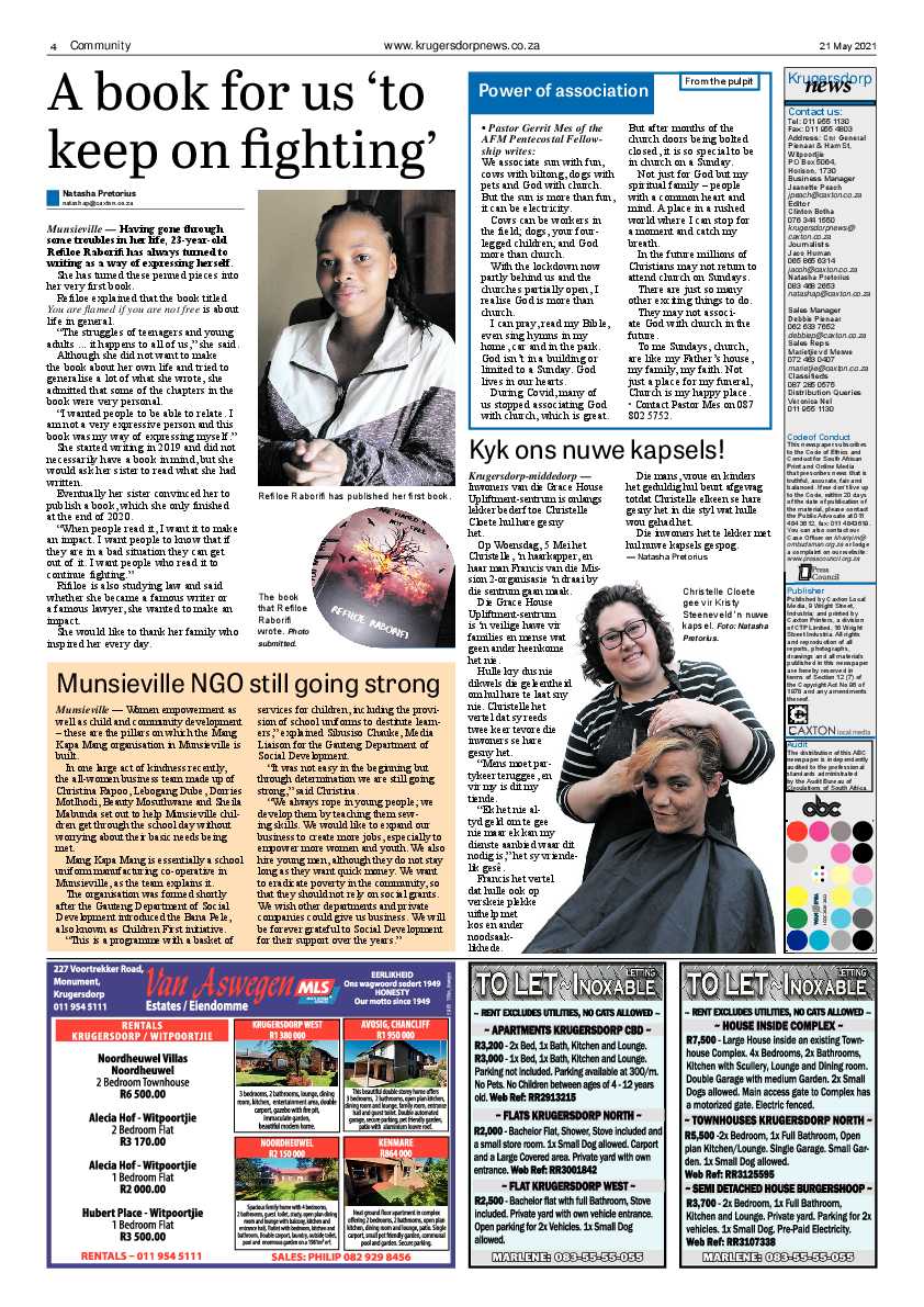Krugersdorp News 21 May 2021 page 4