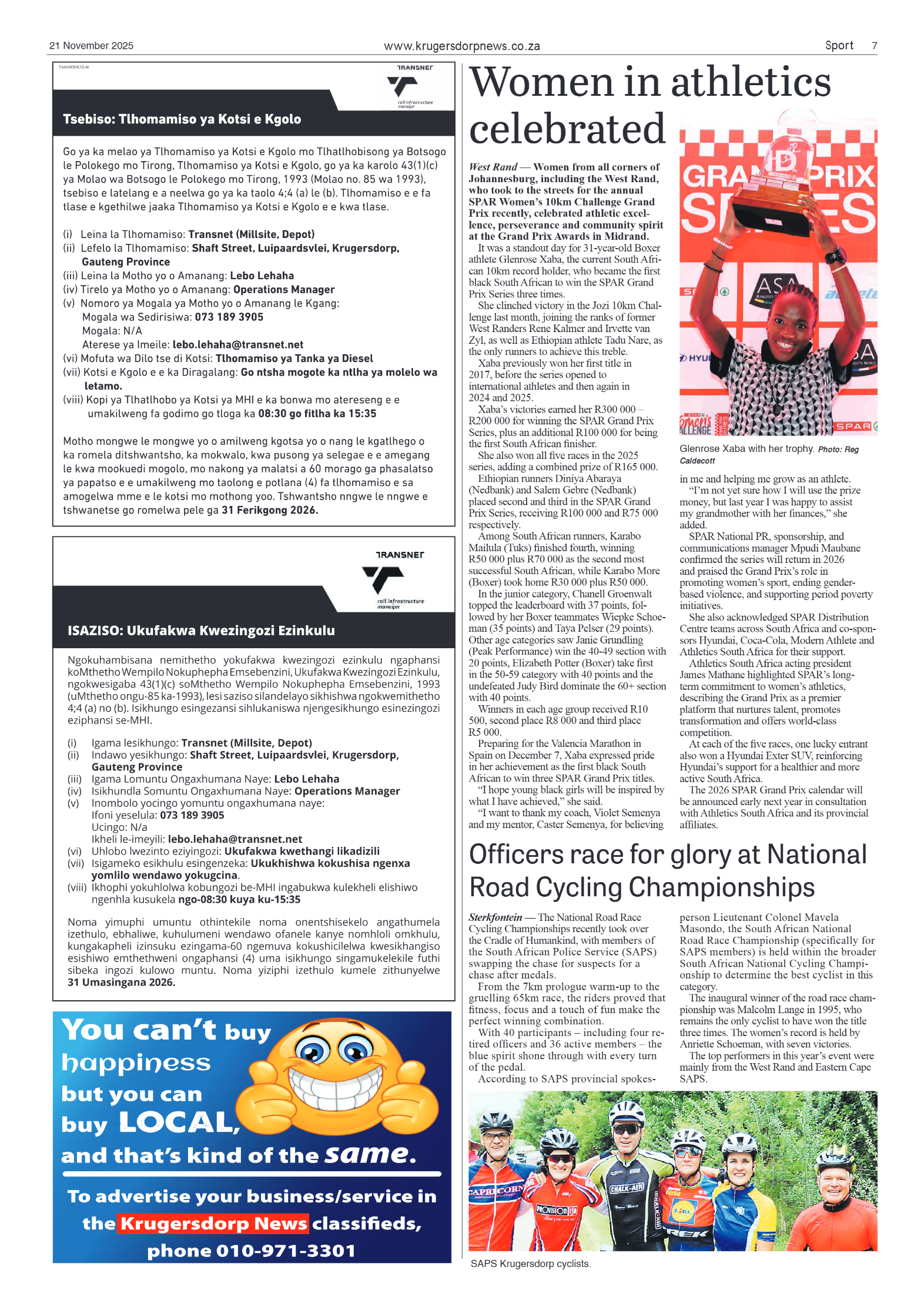 Krugersdorp News 21 November 2025 page 9