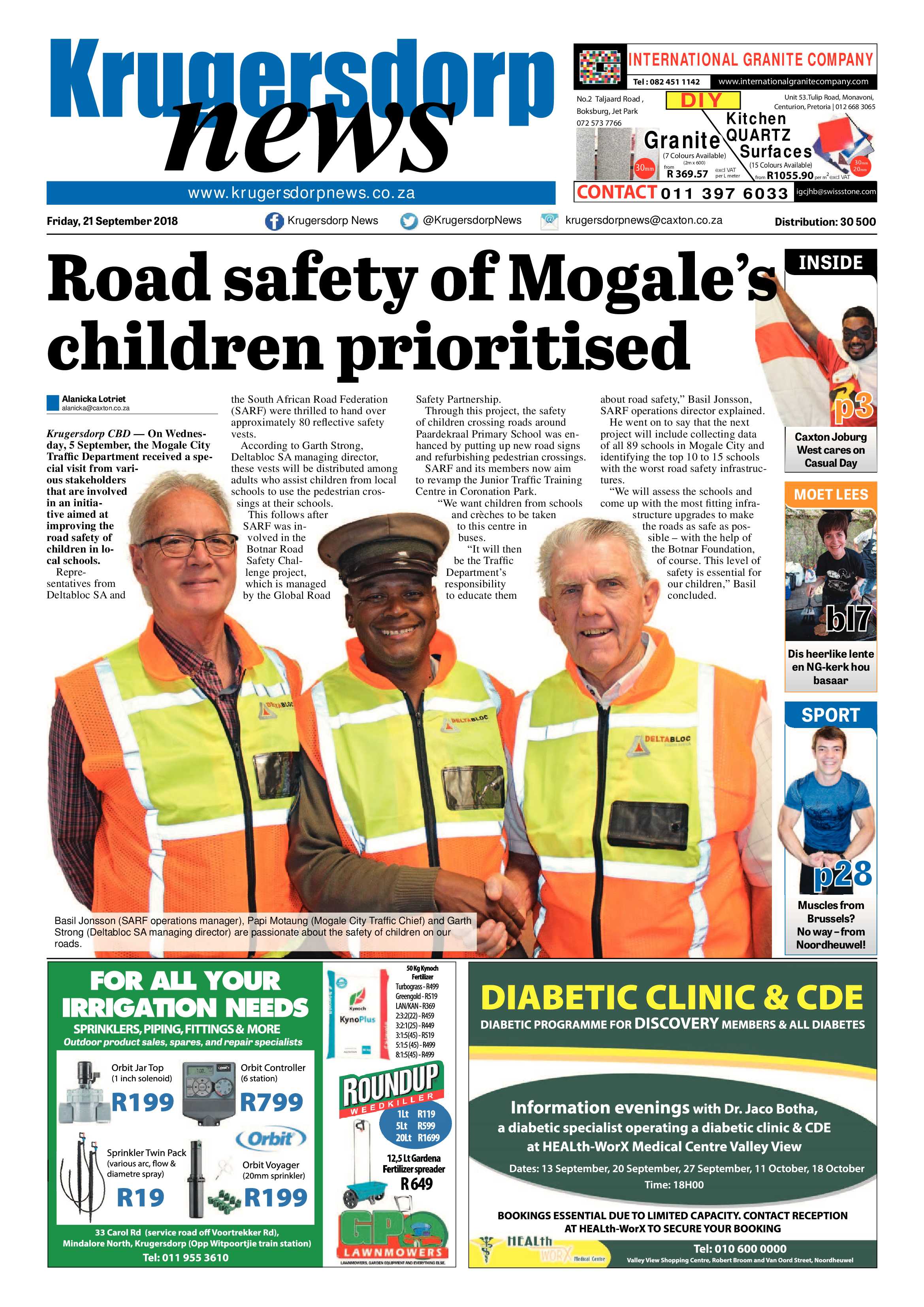 Krugersdorp News 21 September 2018 page 1