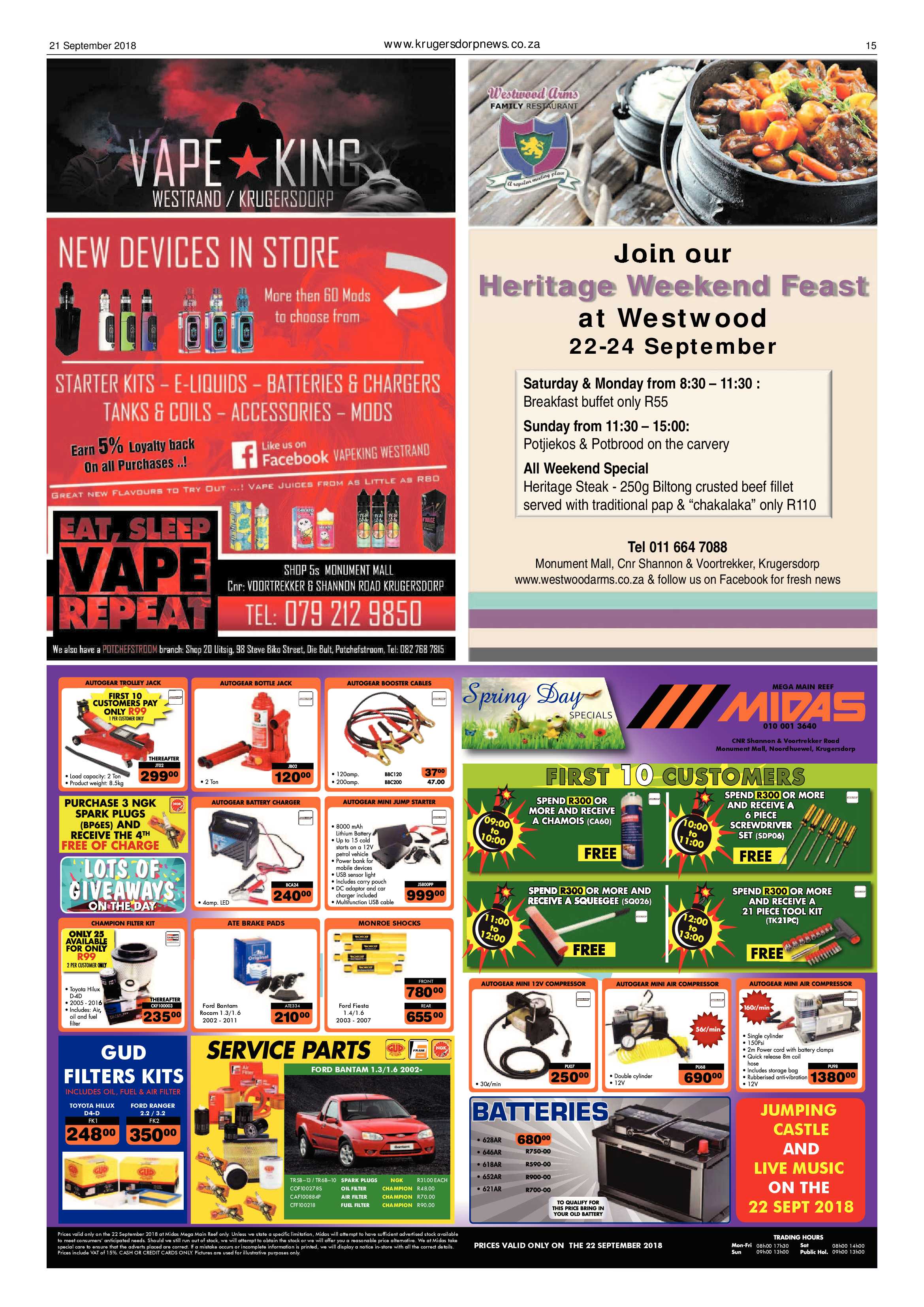 Krugersdorp News 21 September 2018 page 15