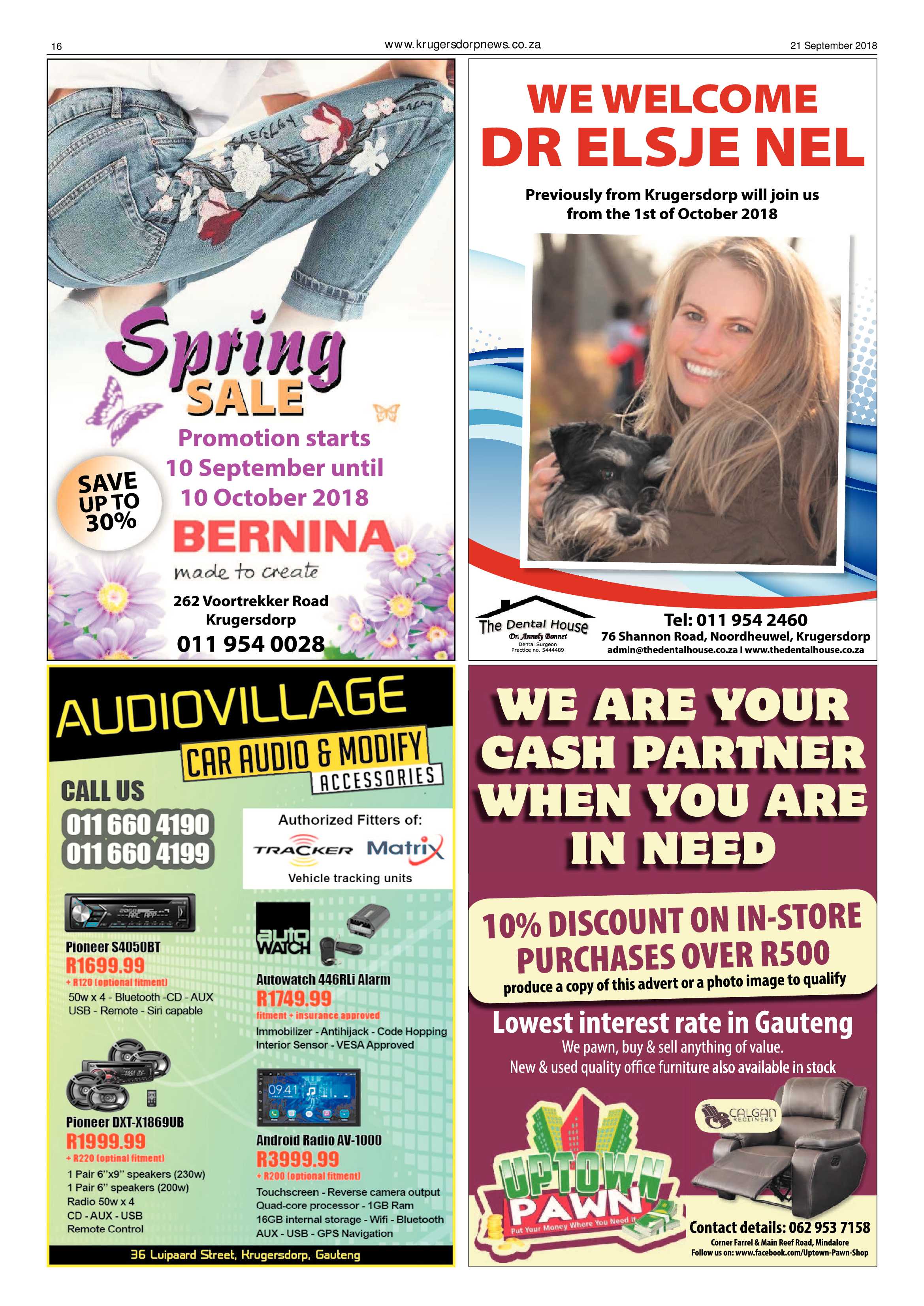 Krugersdorp News 21 September 2018 page 16