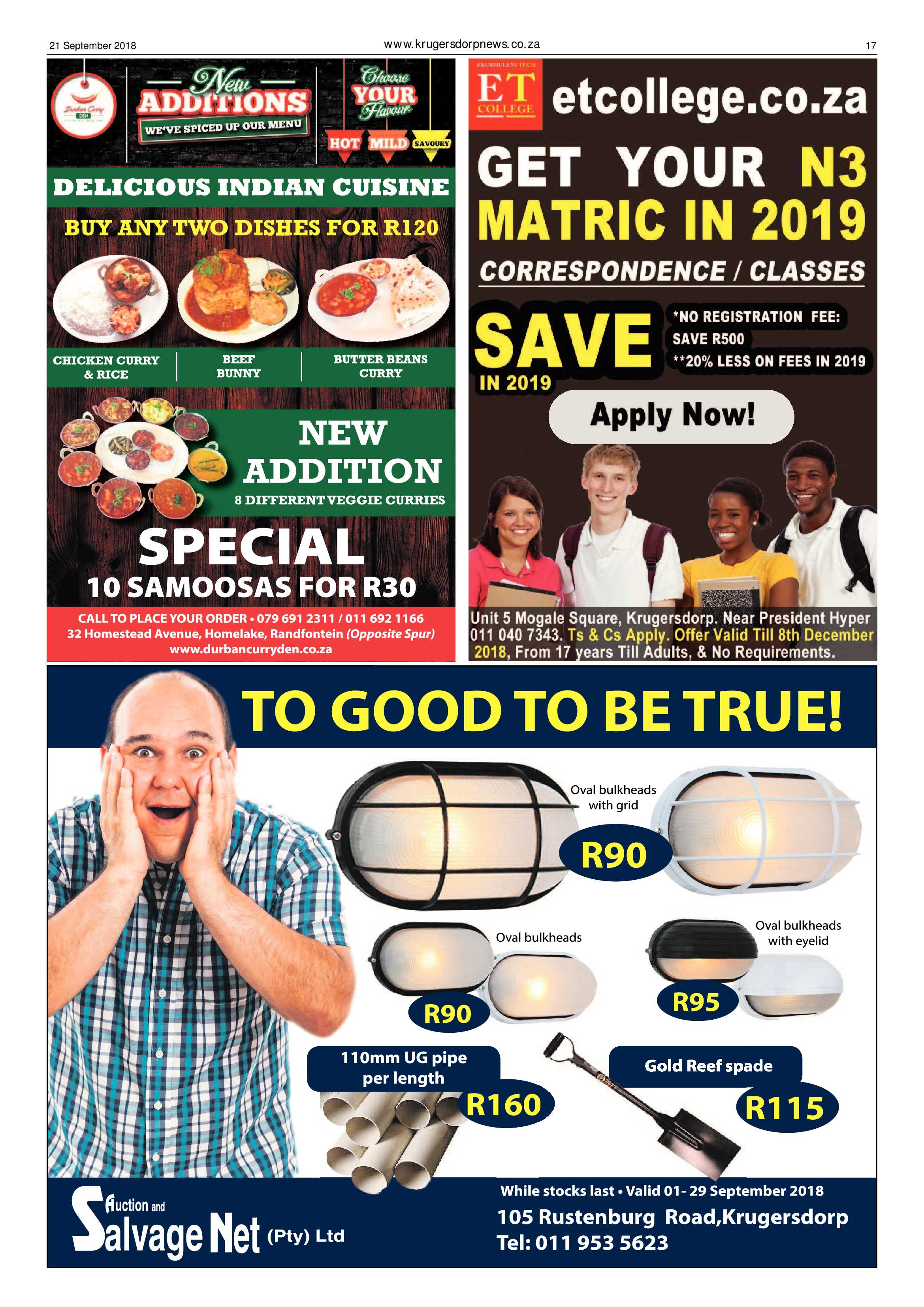 Krugersdorp News 21 September 2018 page 17