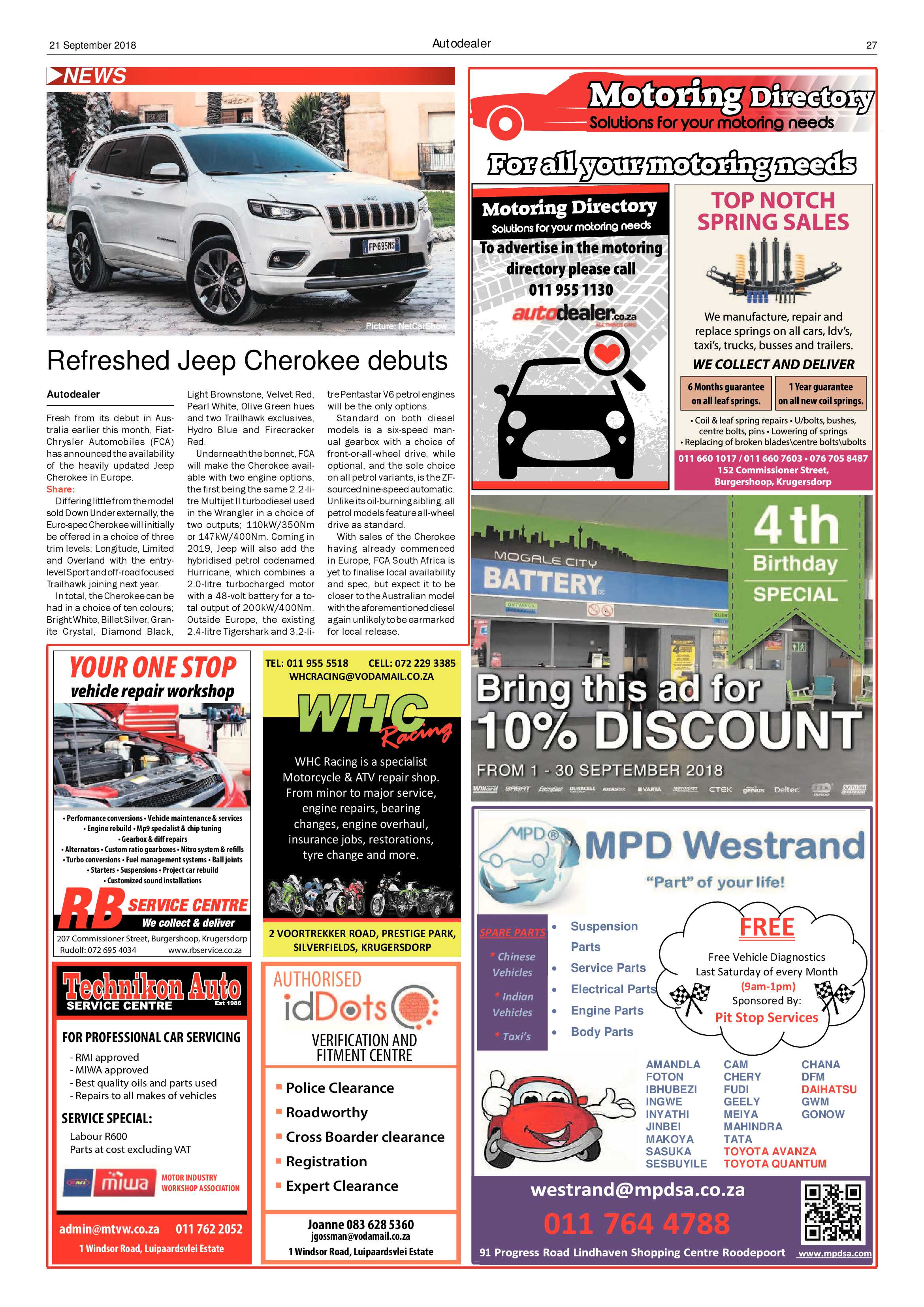 Krugersdorp News 21 September 2018 page 27