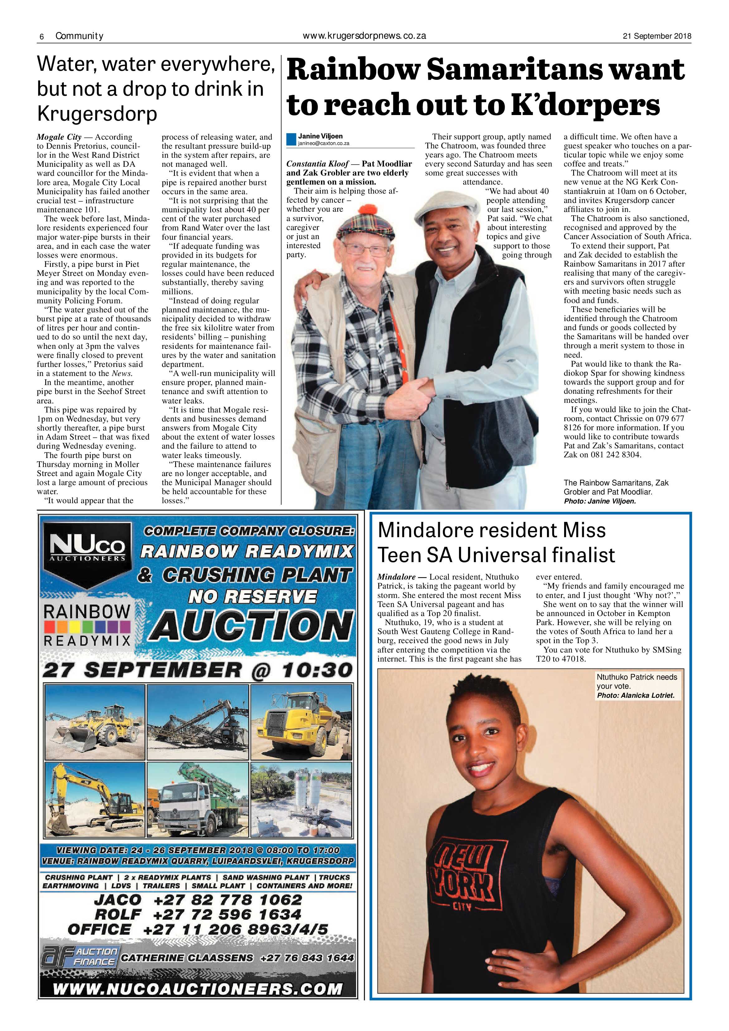 Krugersdorp News 21 September 2018 page 6