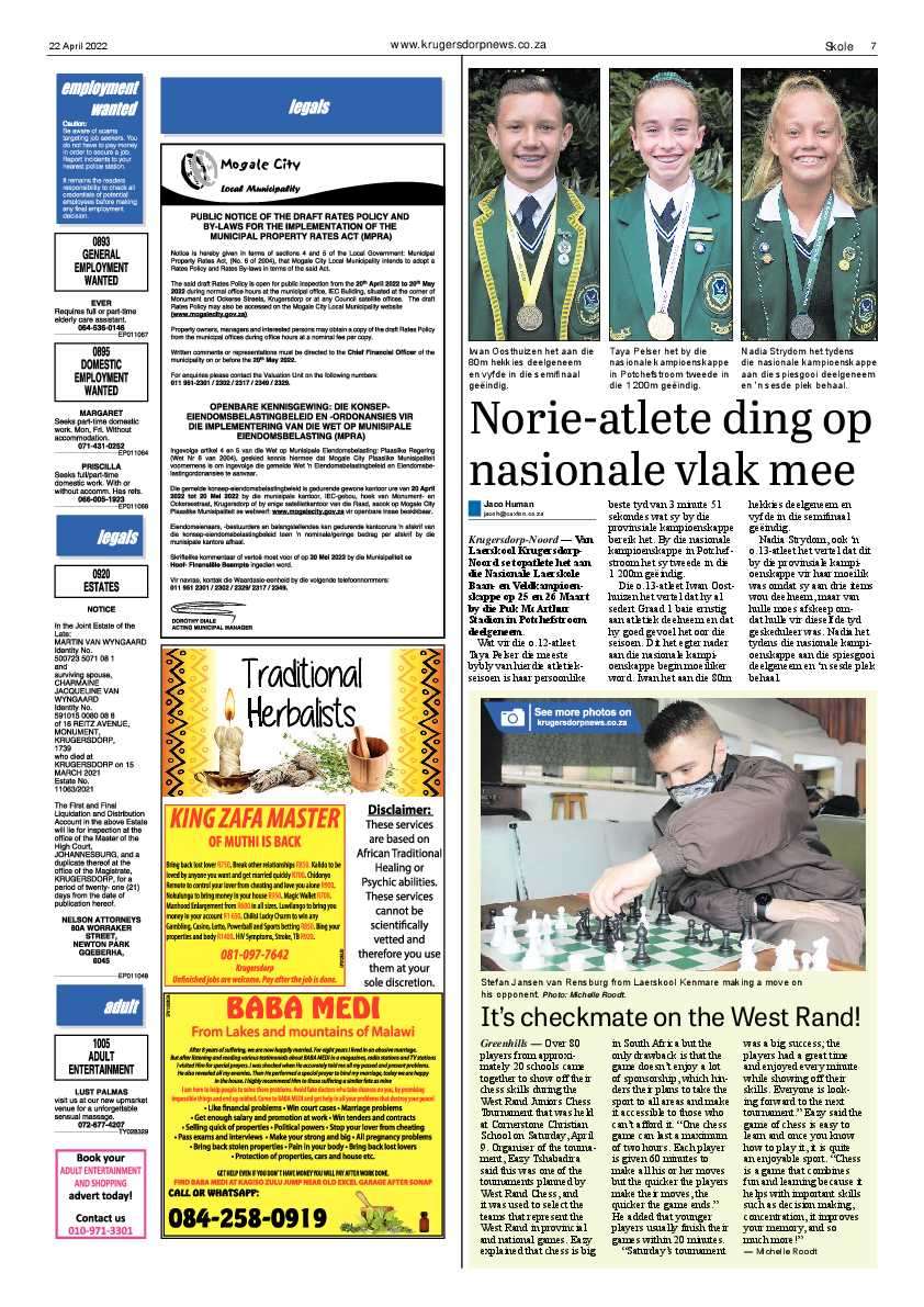 Krugersdorp News 22 April 2022 page 7