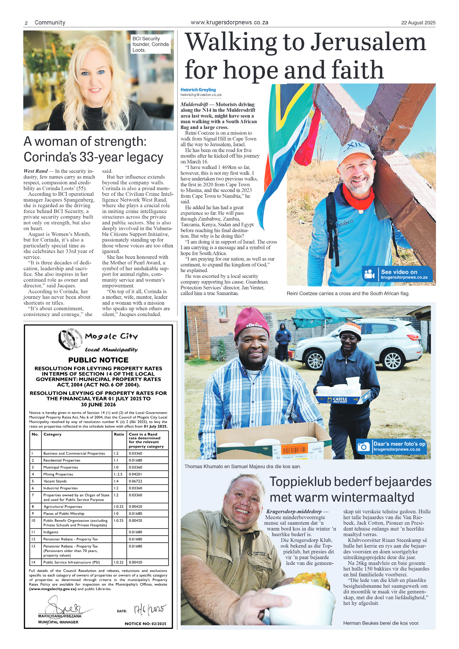Krugersdorp News 22 August 2025 page 2