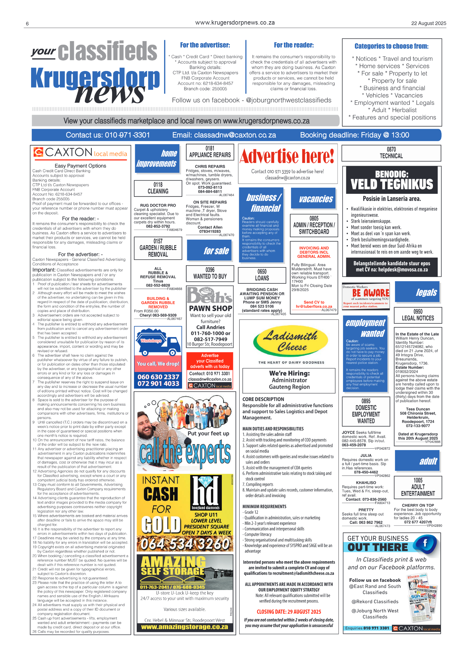 Krugersdorp News 22 August 2025 page 6