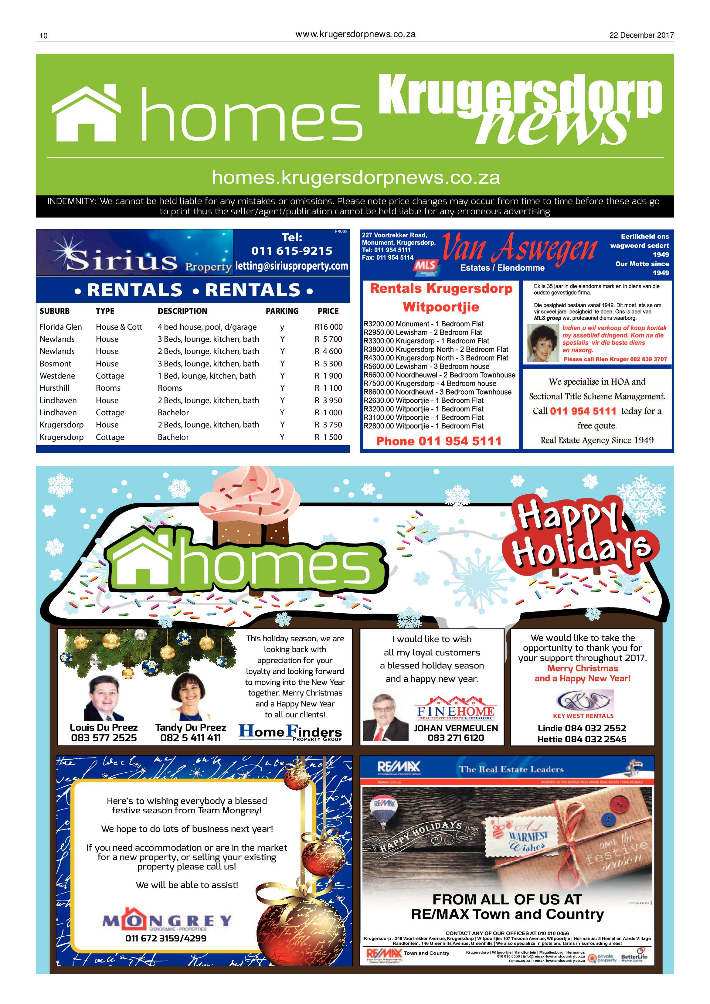 Krugersdorp News 22 December 2017 page 10