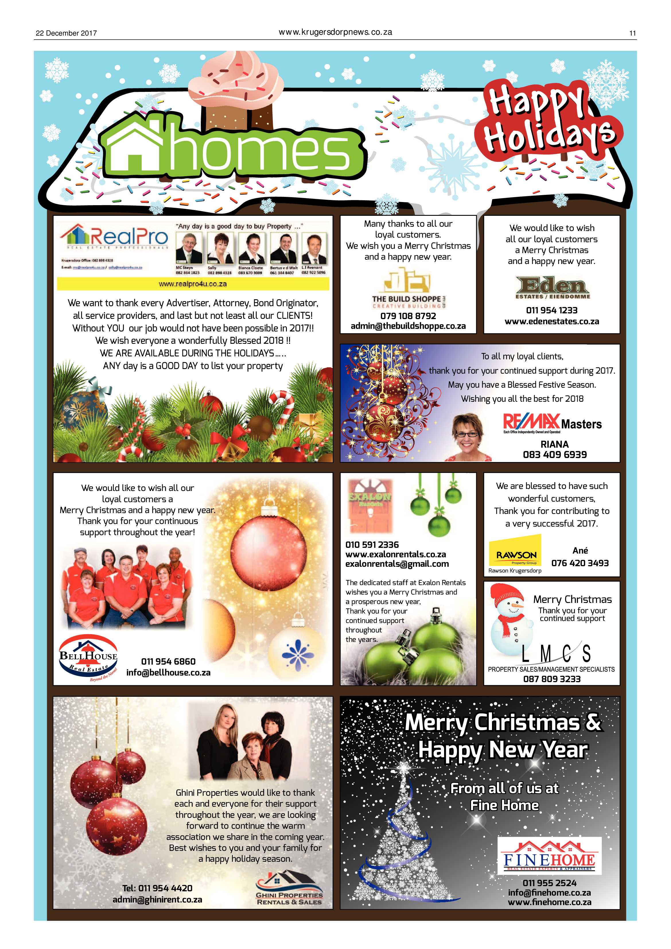 Krugersdorp News 22 December 2017 page 11