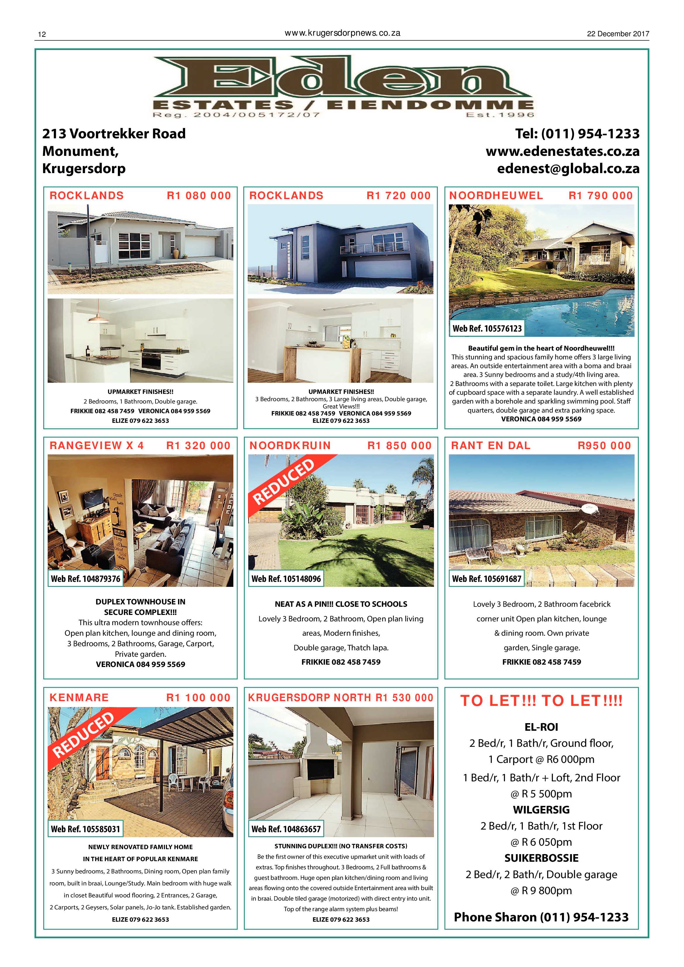Krugersdorp News 22 December 2017 page 12