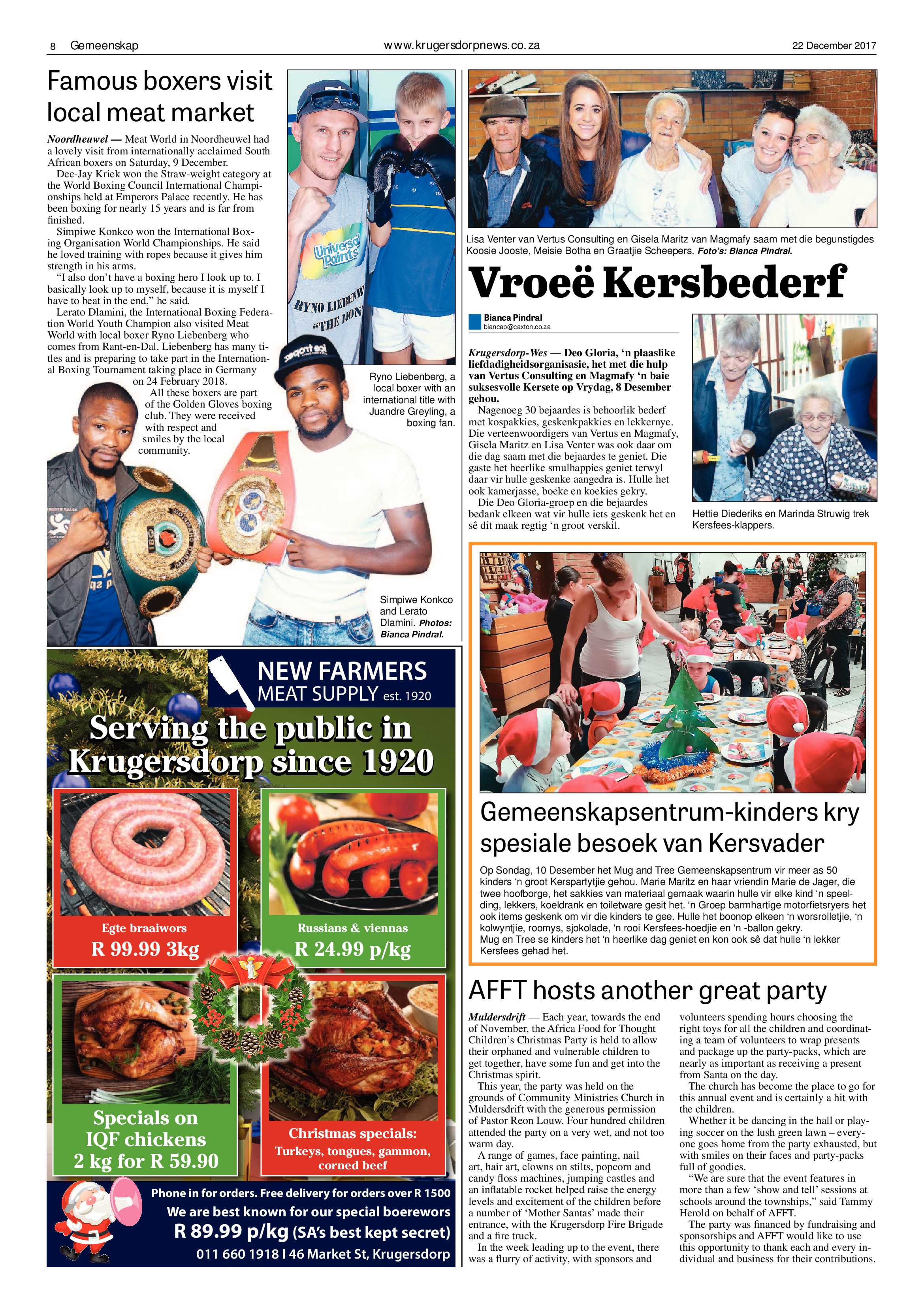 Krugersdorp News 22 December 2017 page 8