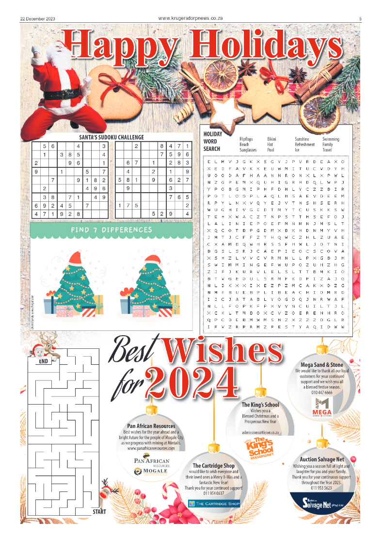 Krugersdorp News 22 December 2023 page 5