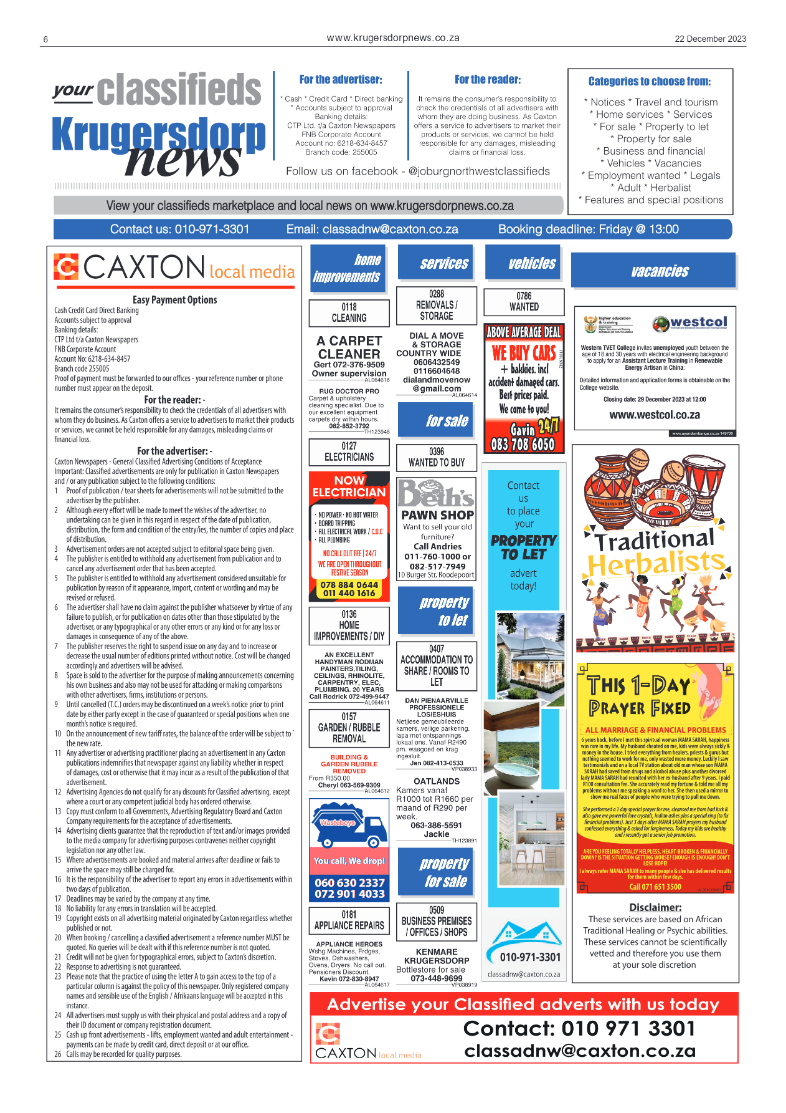 Krugersdorp News 22 December 2023 page 6