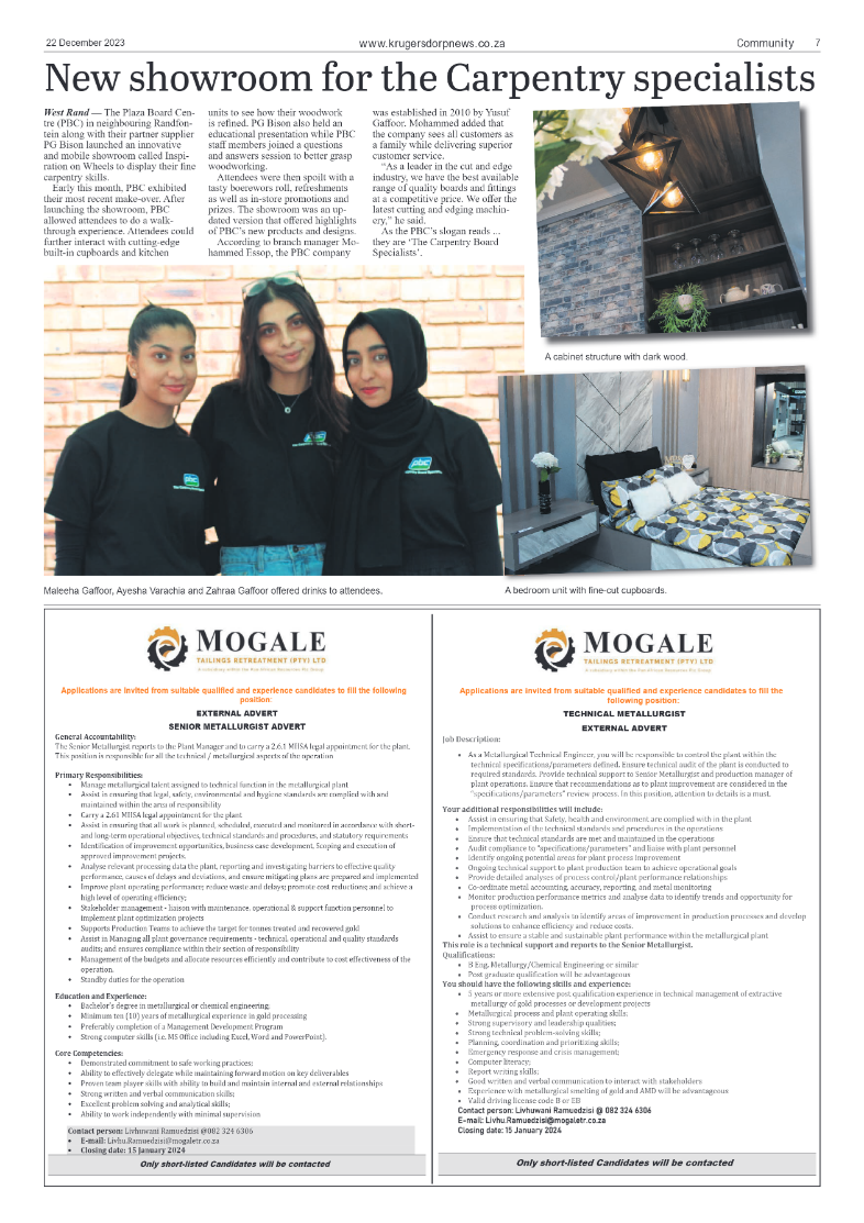 Krugersdorp News 22 December 2023 page 7