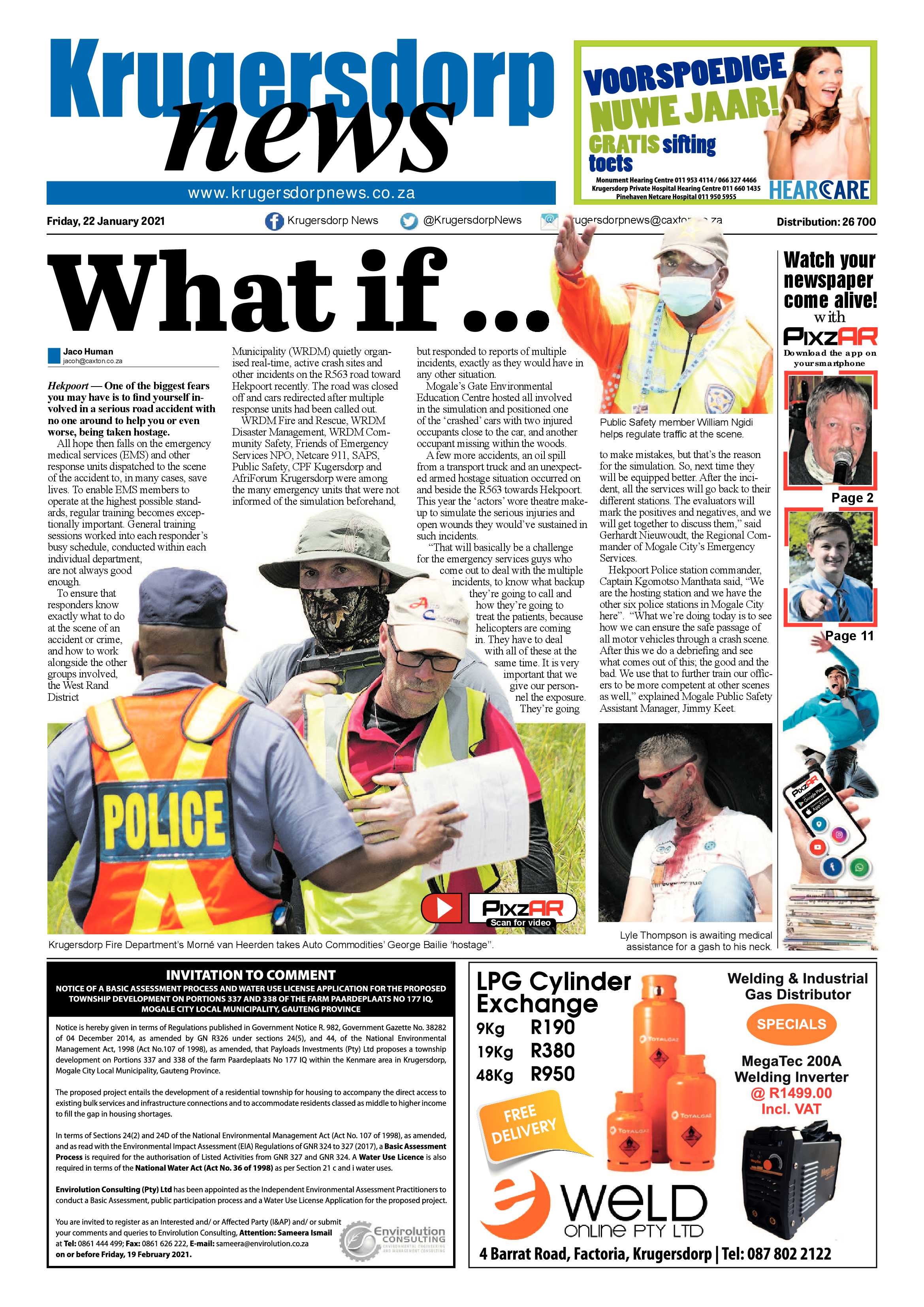 Krugersdorp News 22 January 2021 page 1