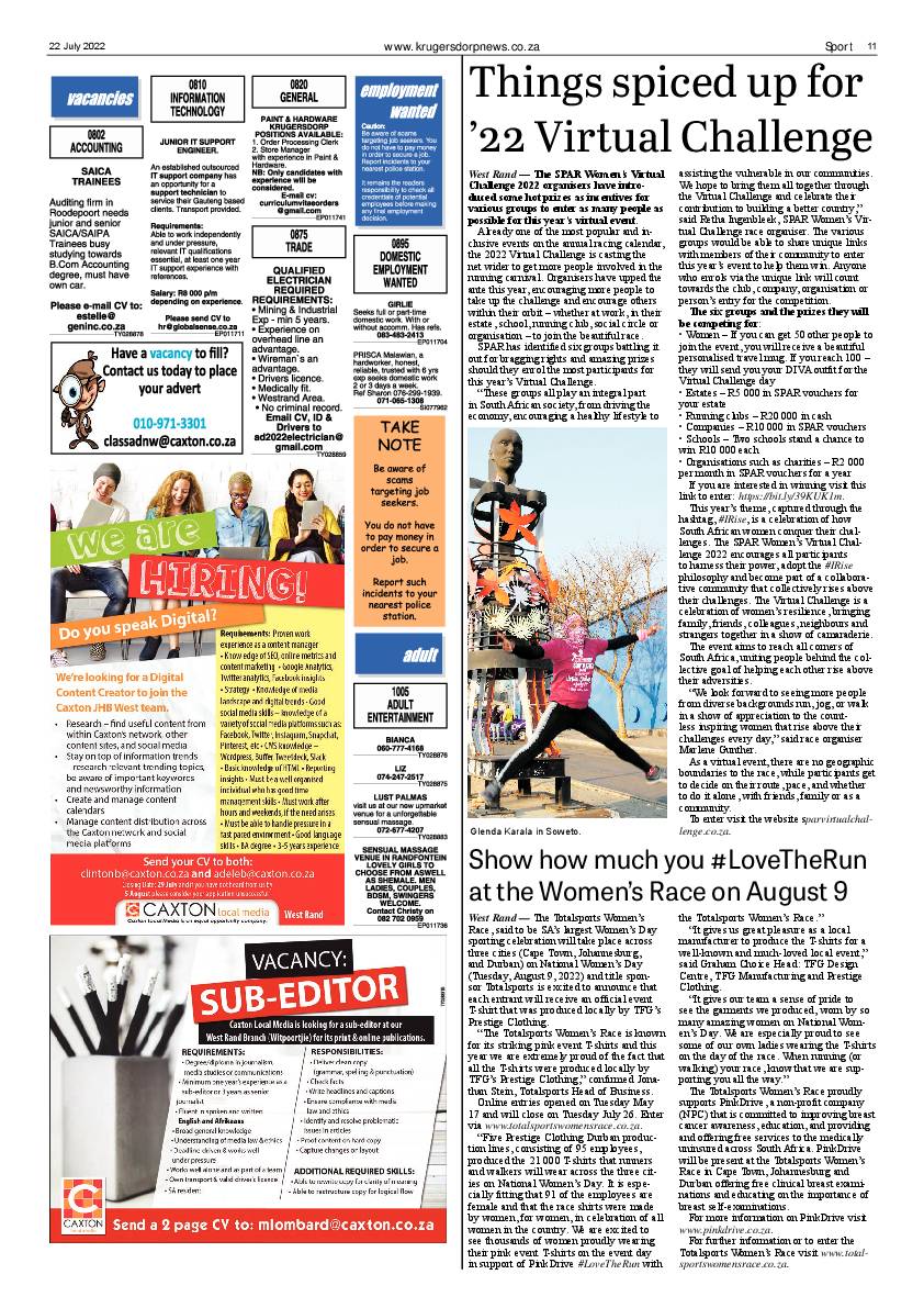 Krugersdorp News 22 July 2022 page 11