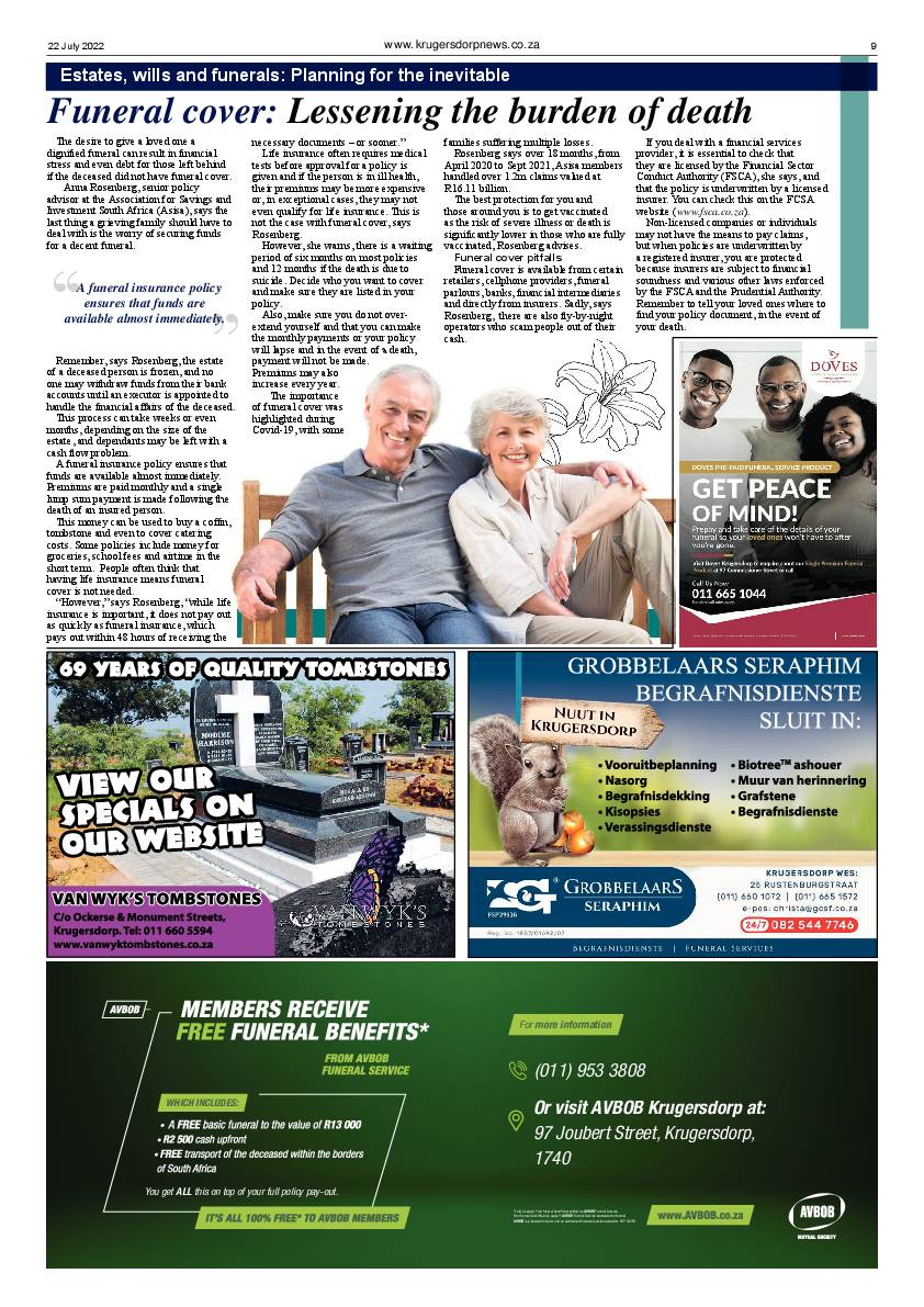 Krugersdorp News 22 July 2022 page 9