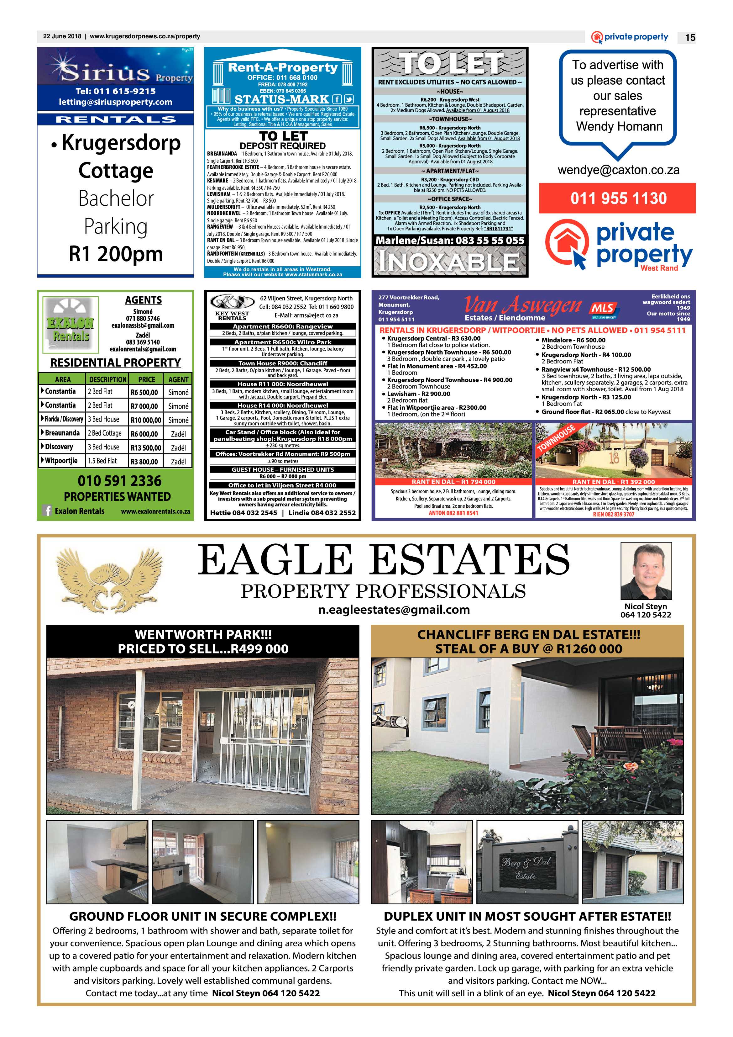 Krugersdorp News 22 June 2018 page 15