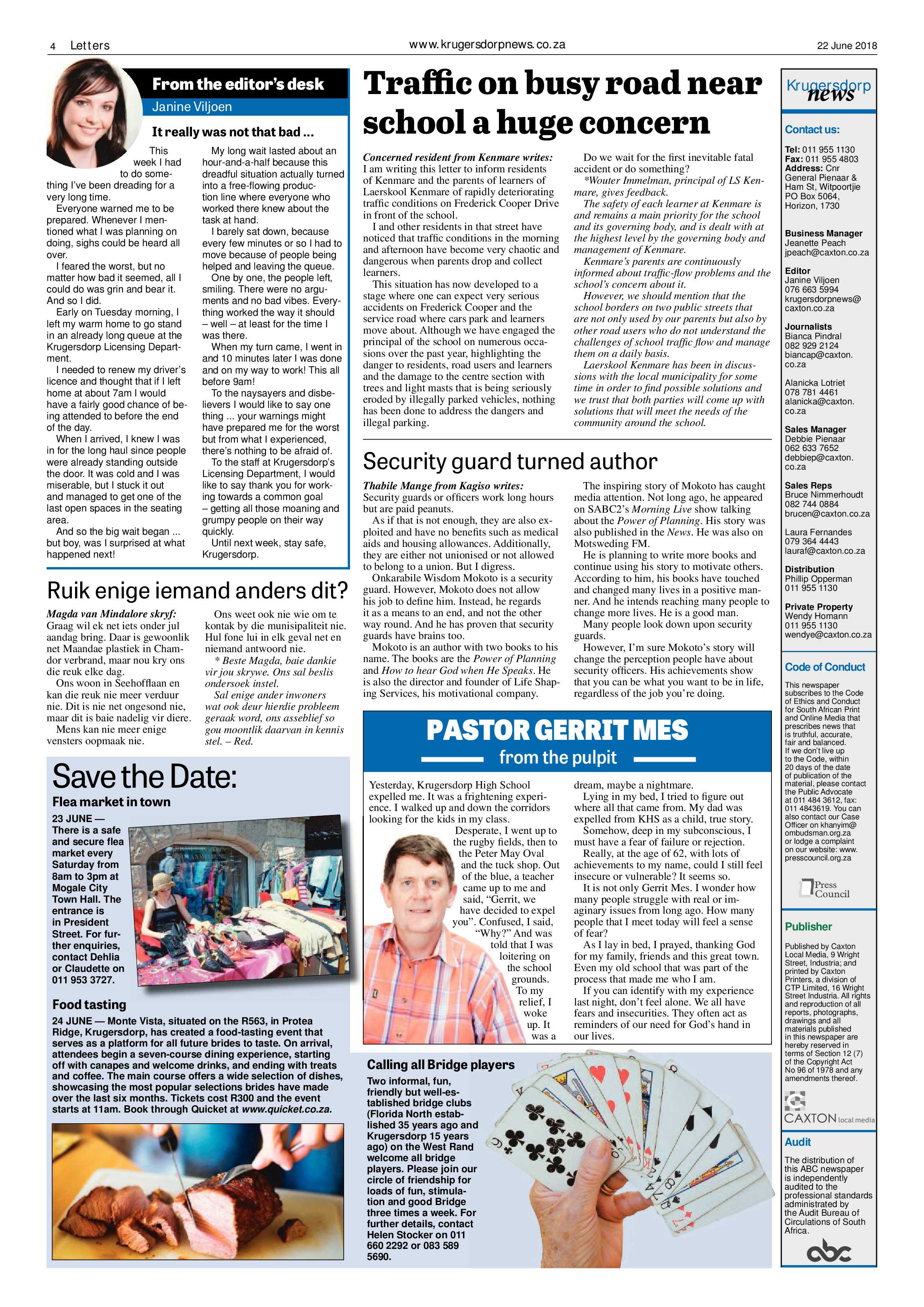 Krugersdorp News 22 June 2018 page 4