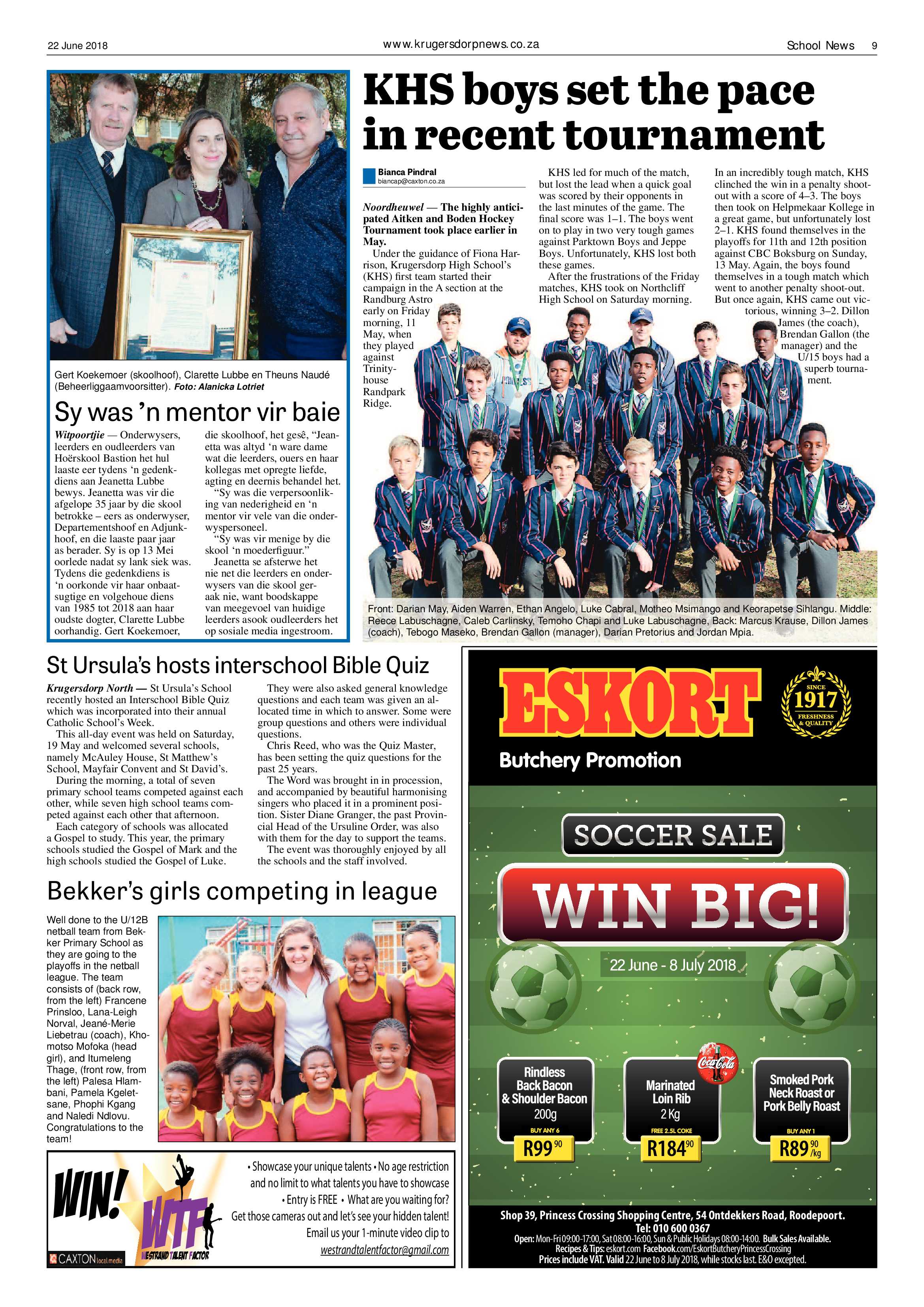 Krugersdorp News 22 June 2018 page 9