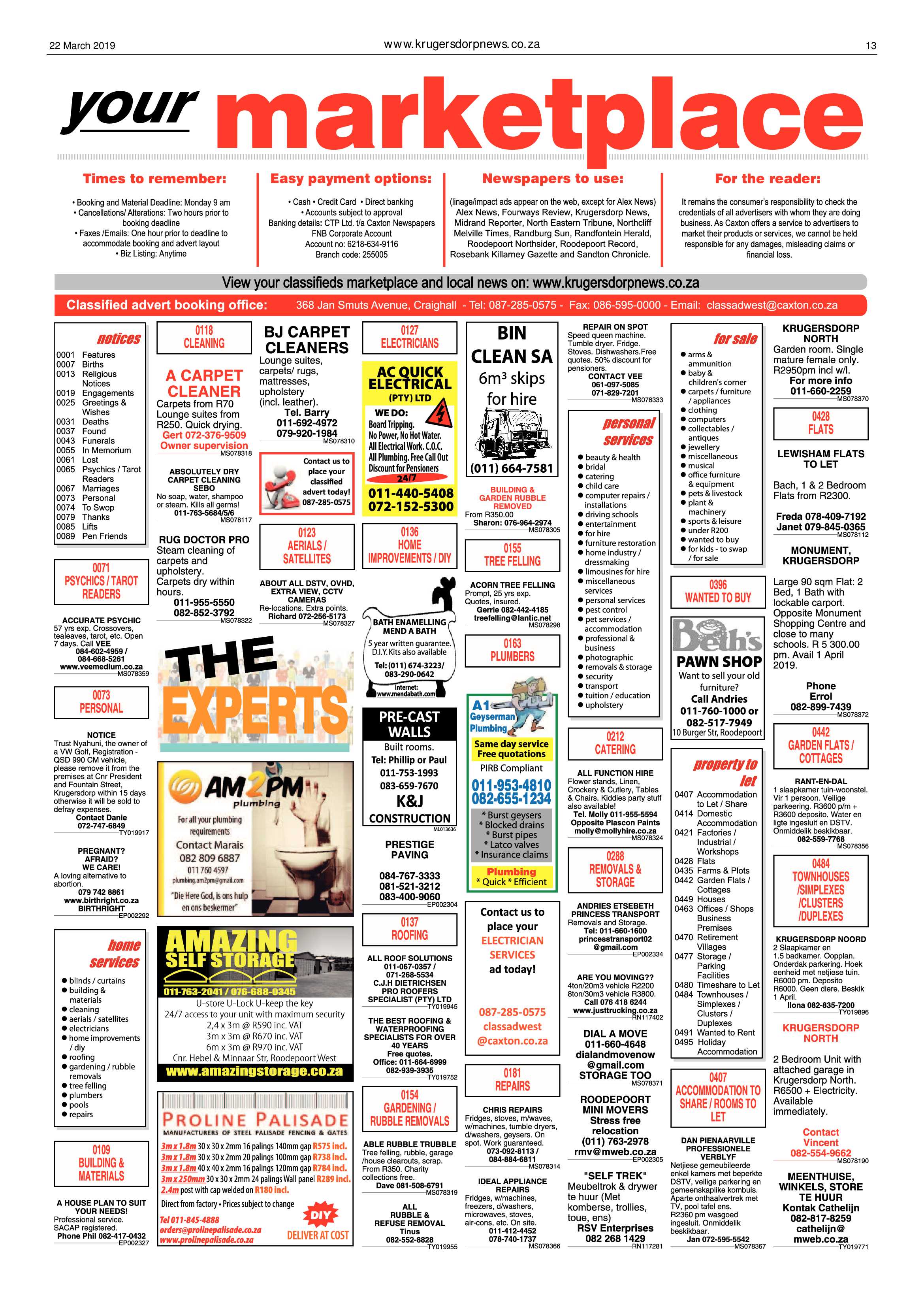 Krugersdorp News 22 March 2019 page 13