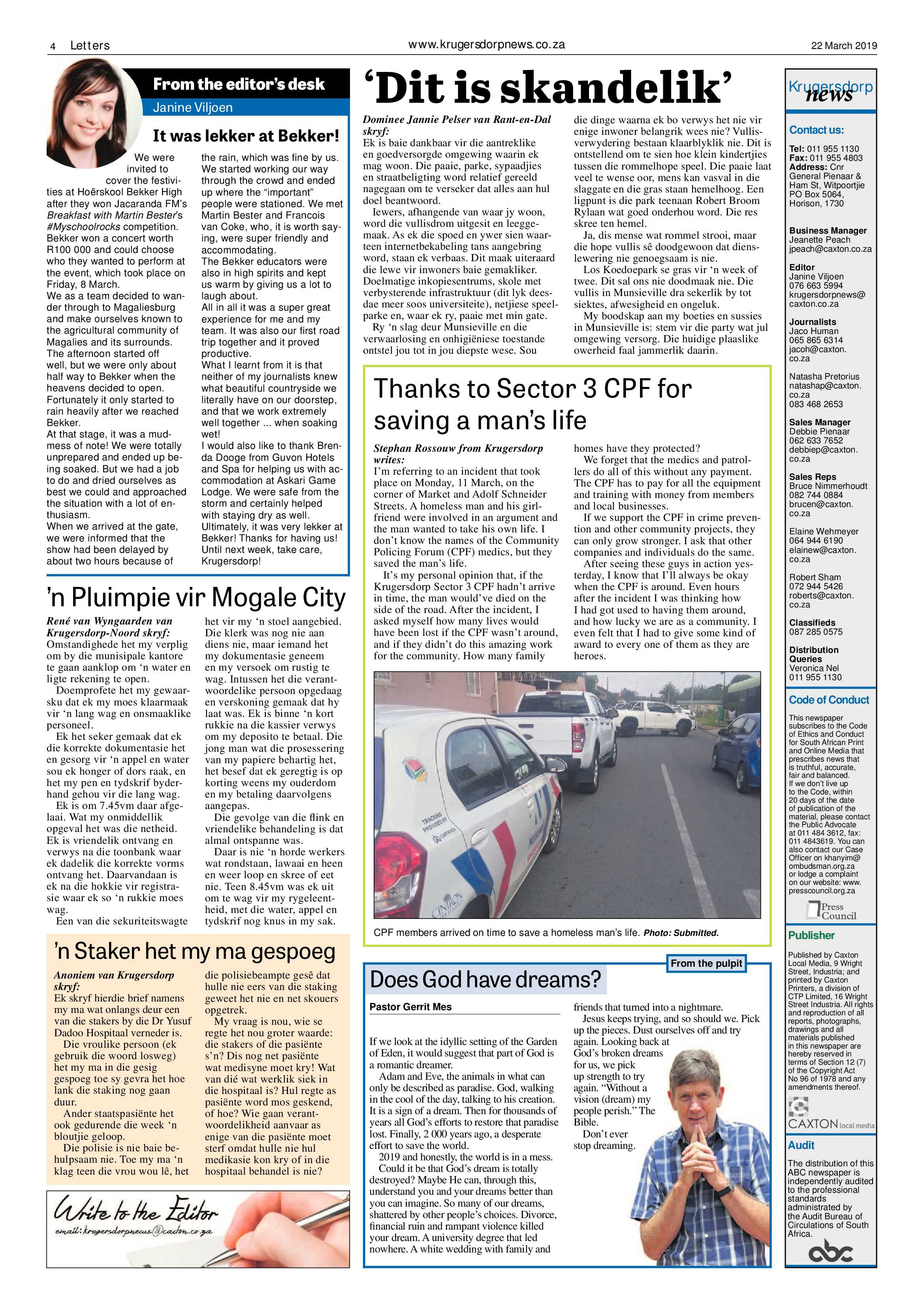 Krugersdorp News 22 March 2019 page 4