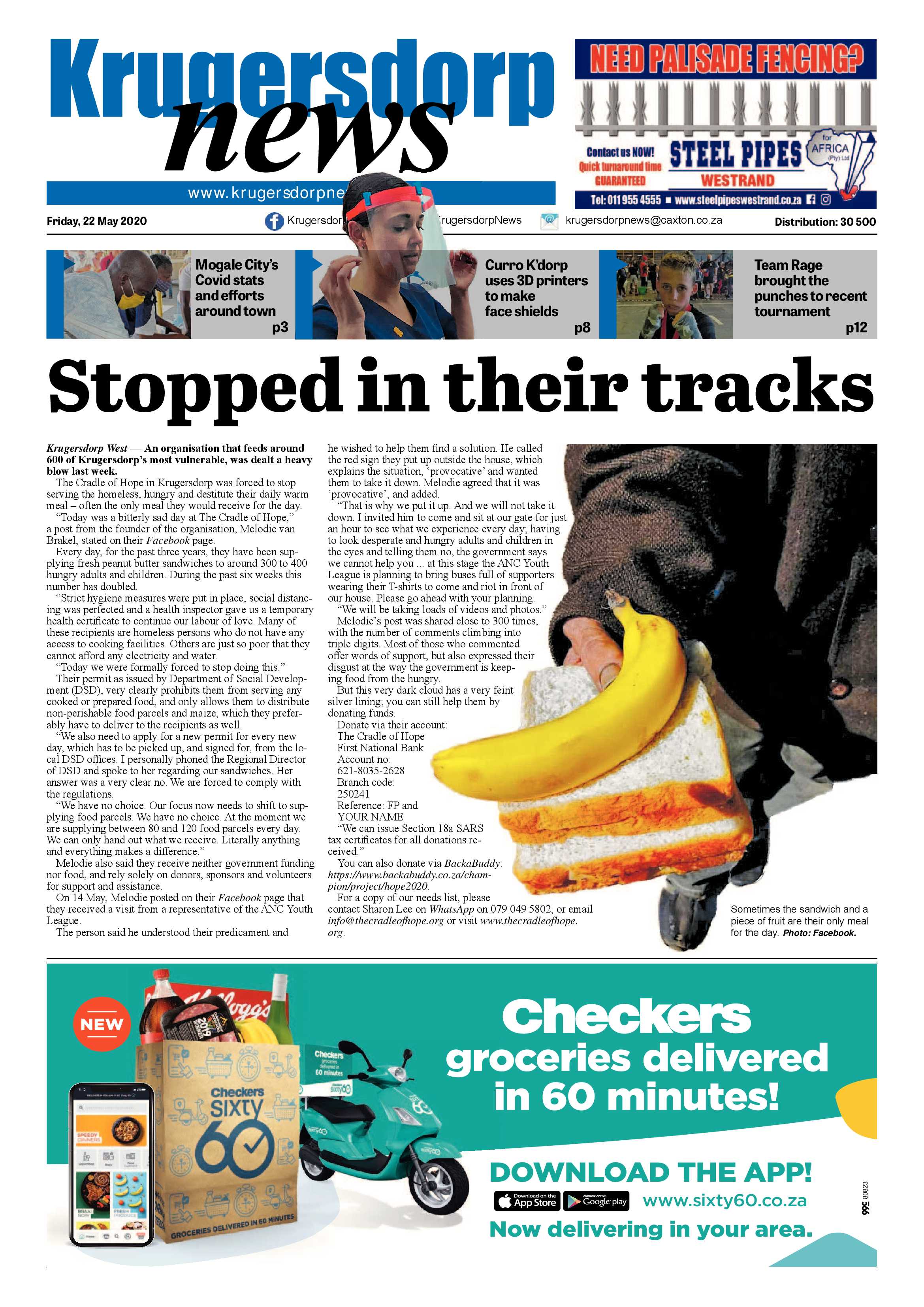 Krugersdorp News 22 May 2020 page 1