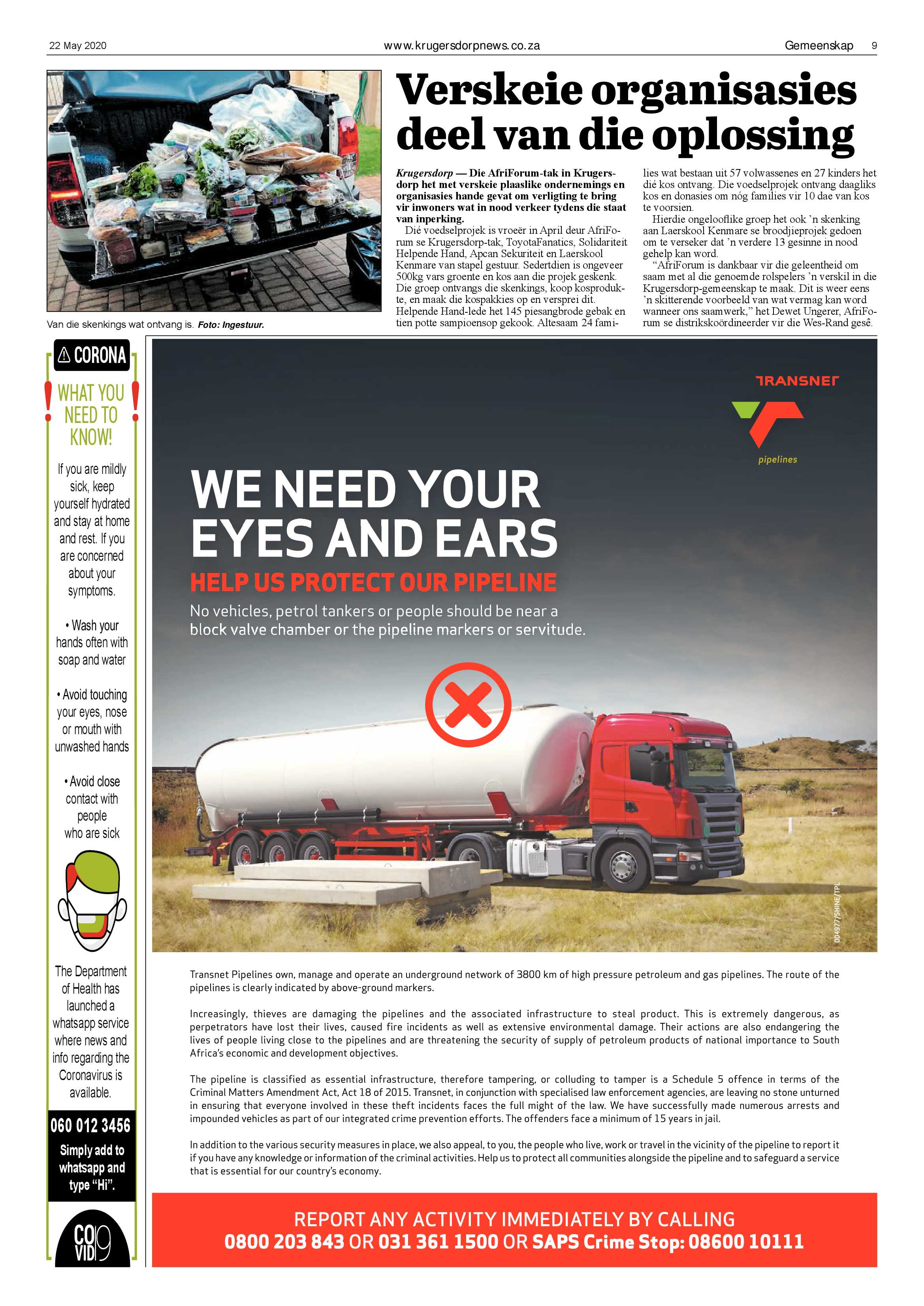 Krugersdorp News 22 May 2020 page 9