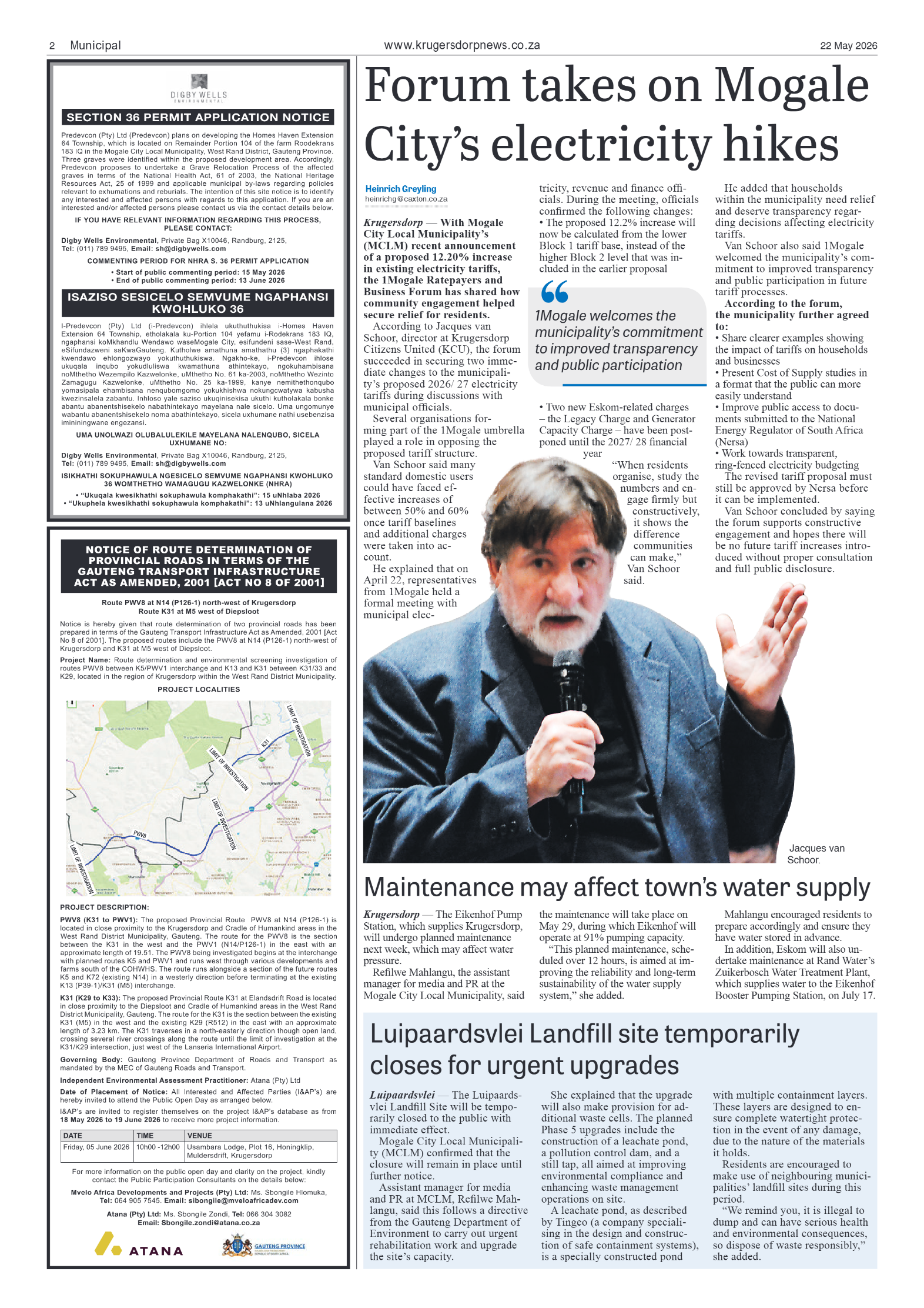 Krugersdorp News 22 May 2026 page 2