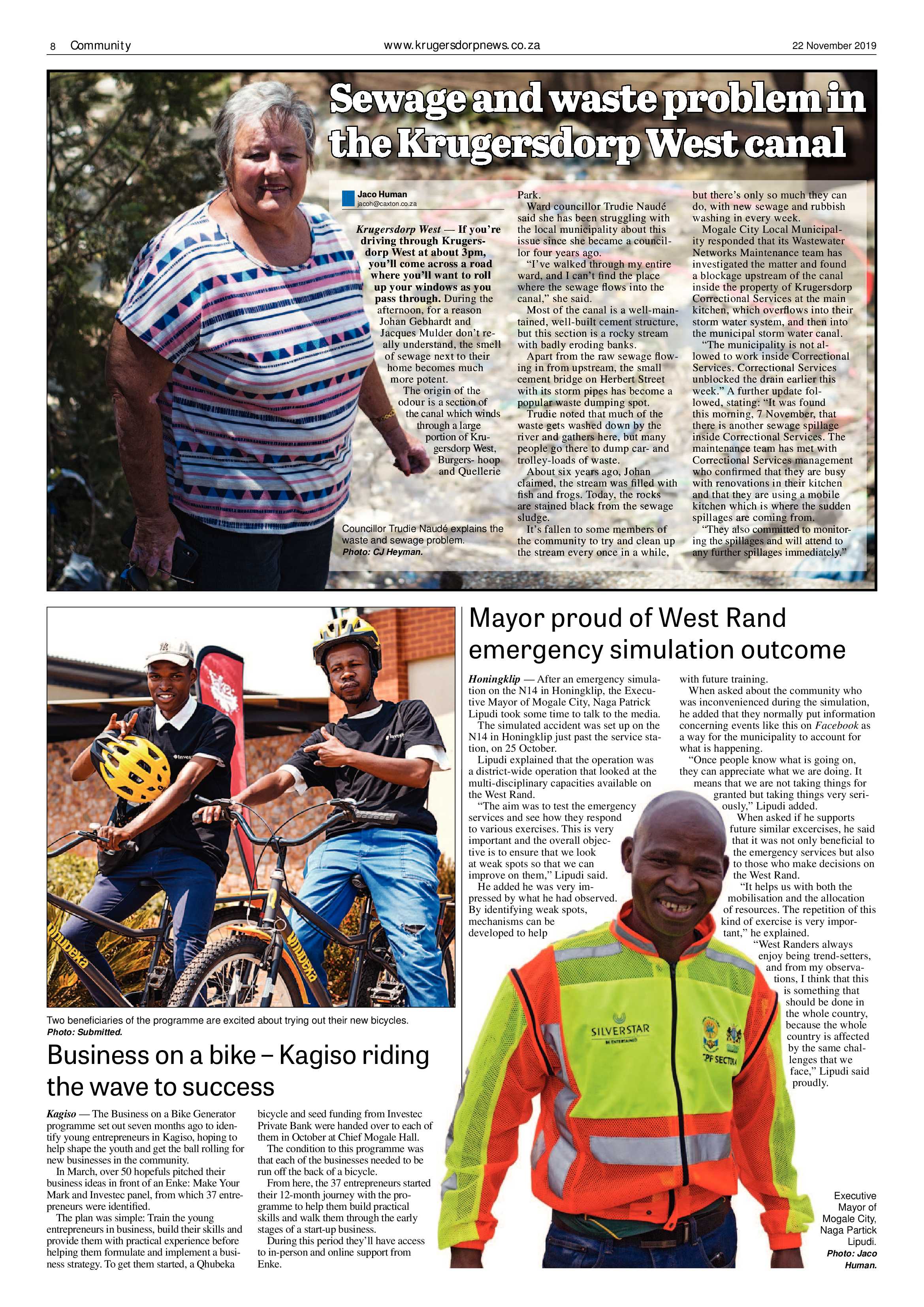 Krugersdorp News 22 November 2019 page 8