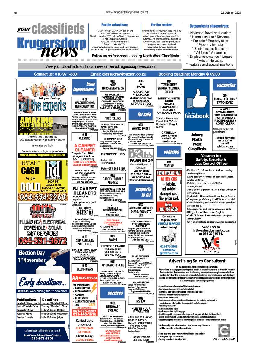 Krugersdorp News 22 October 2021 page 10