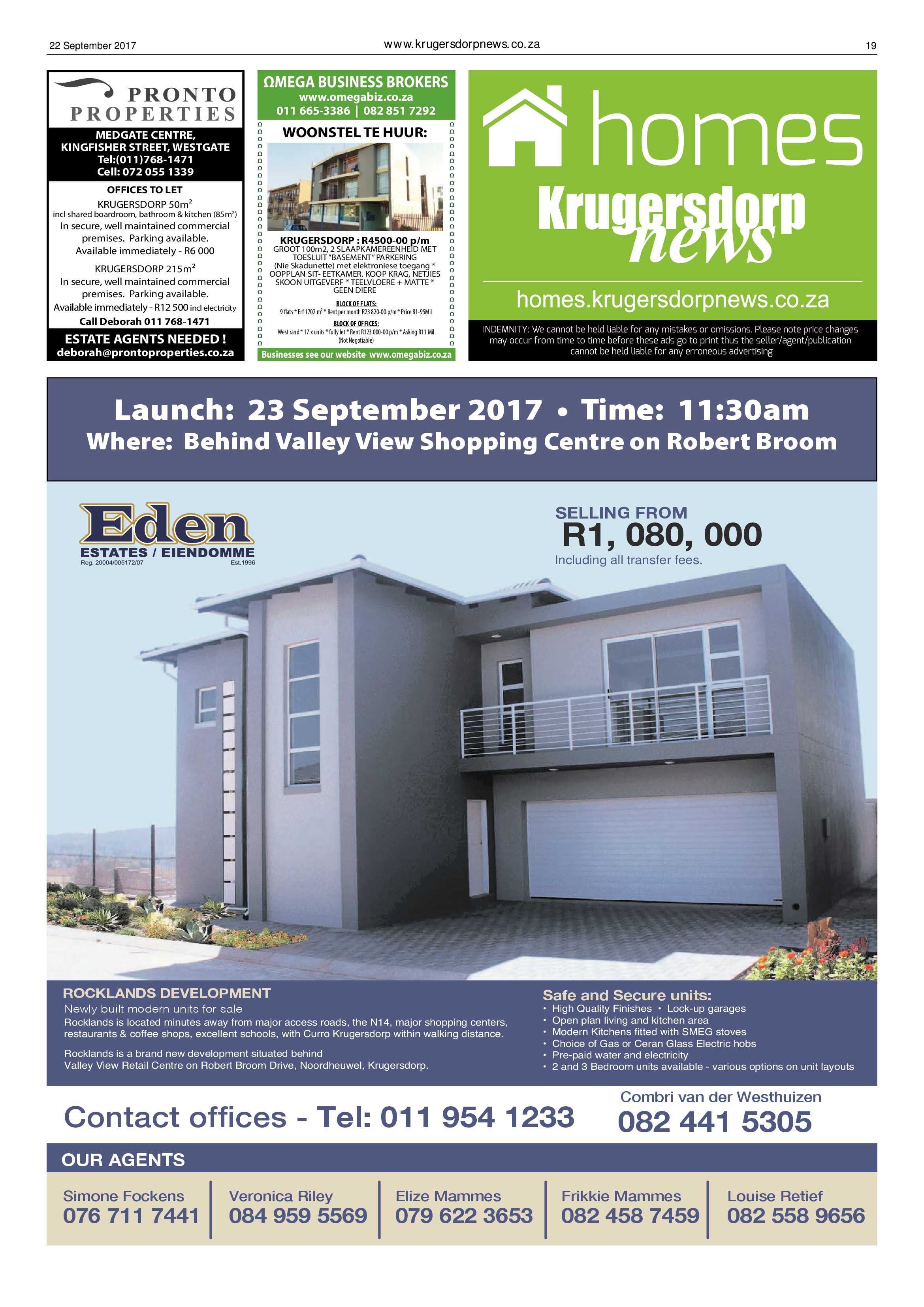 Krugersdorp News 22 September 2017 page 19