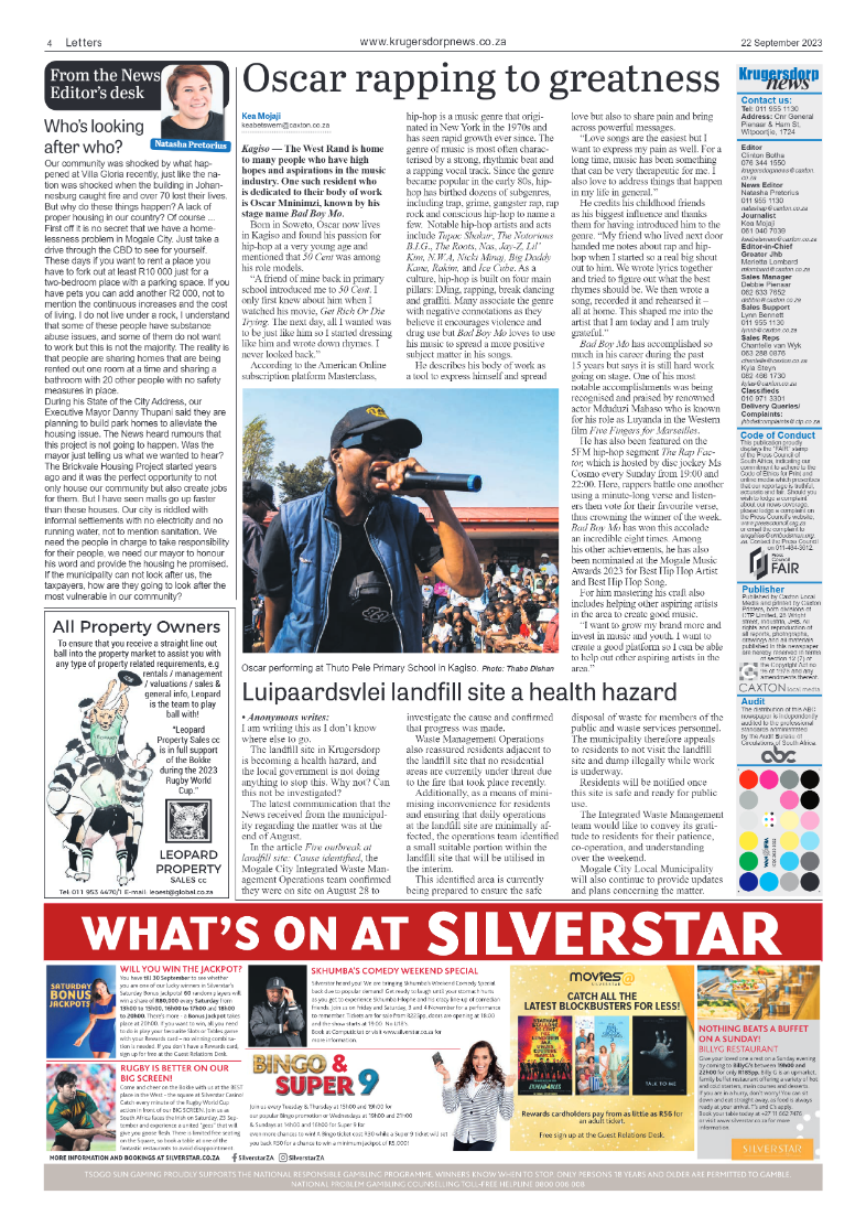 Krugersdorp News 22 September 2023 page 4