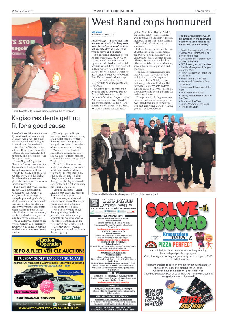 Krugersdorp News 22 September 2023 page 7