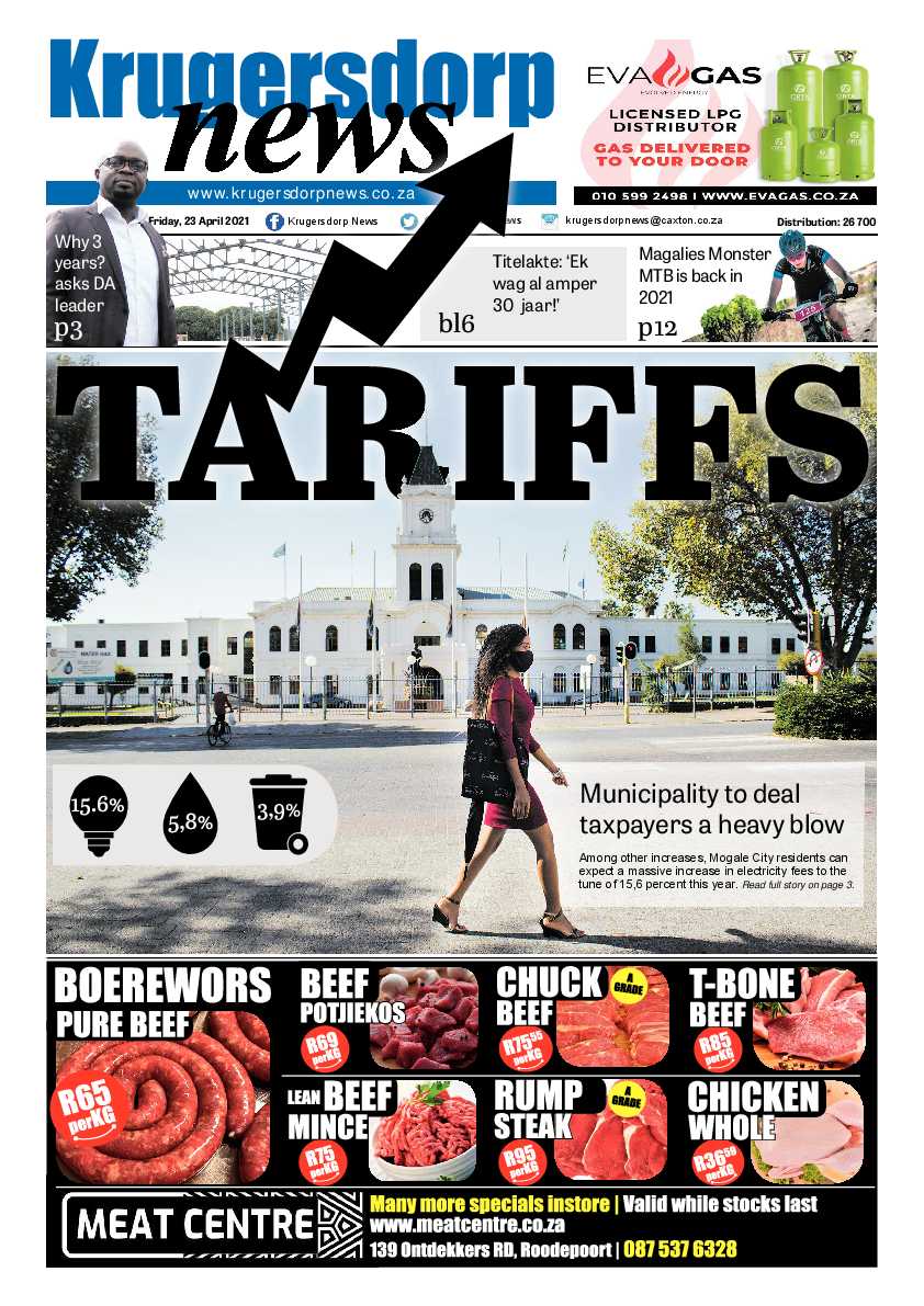 Krugersdorp News 23 April 2021 page 1