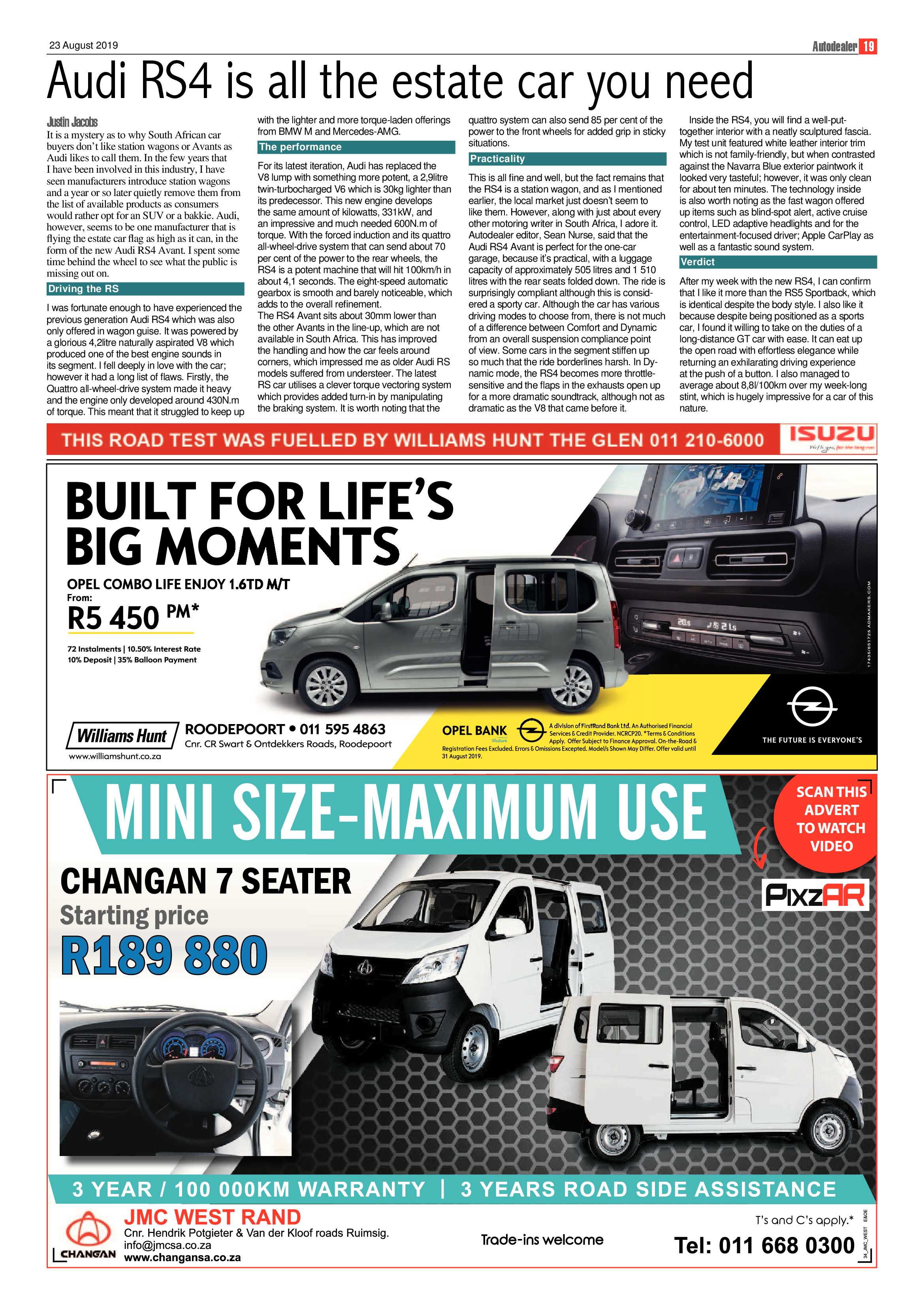 Krugersdorp News 23 August 2019 page 19