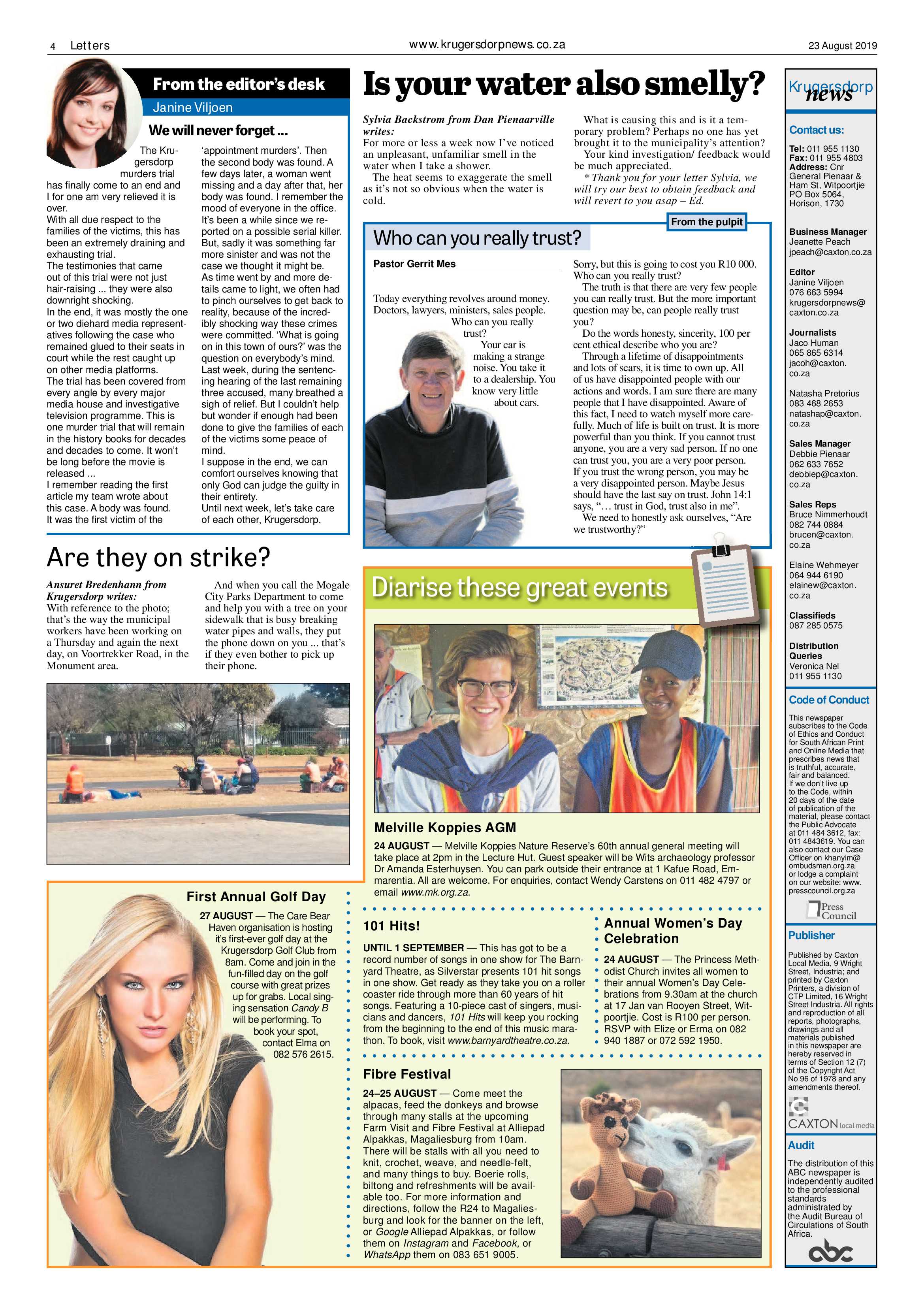 Krugersdorp News 23 August 2019 page 4