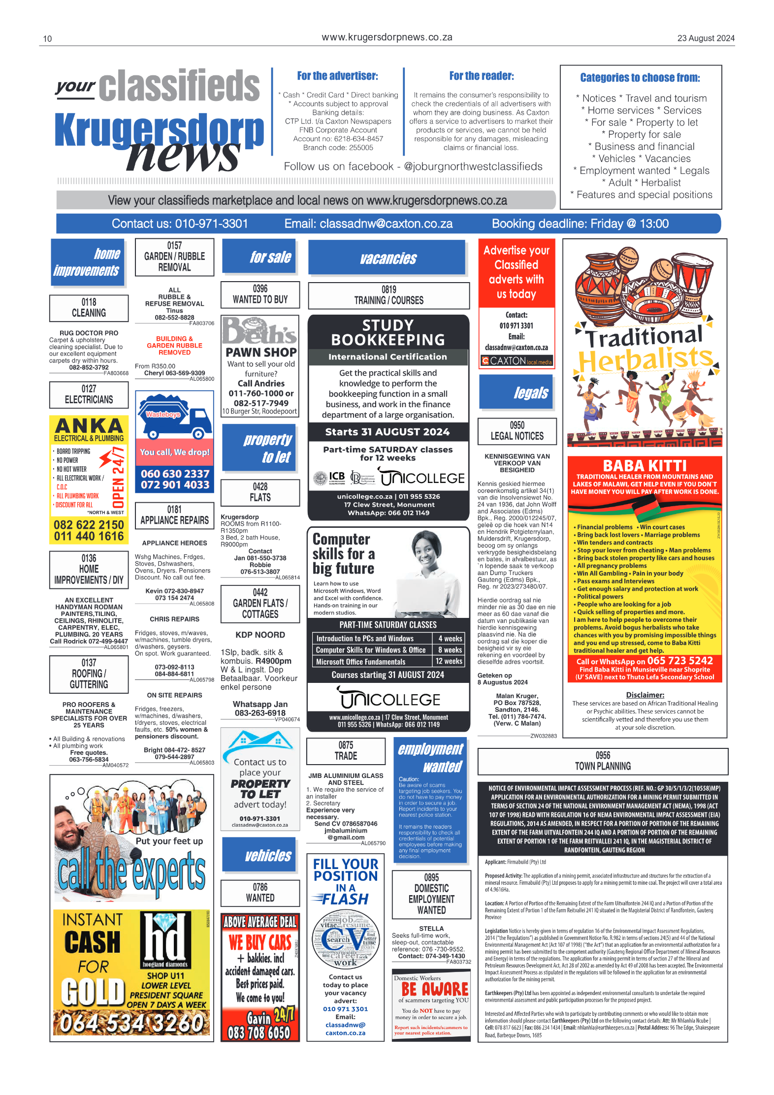 Krugersdorp News 23 August 2024 page 10
