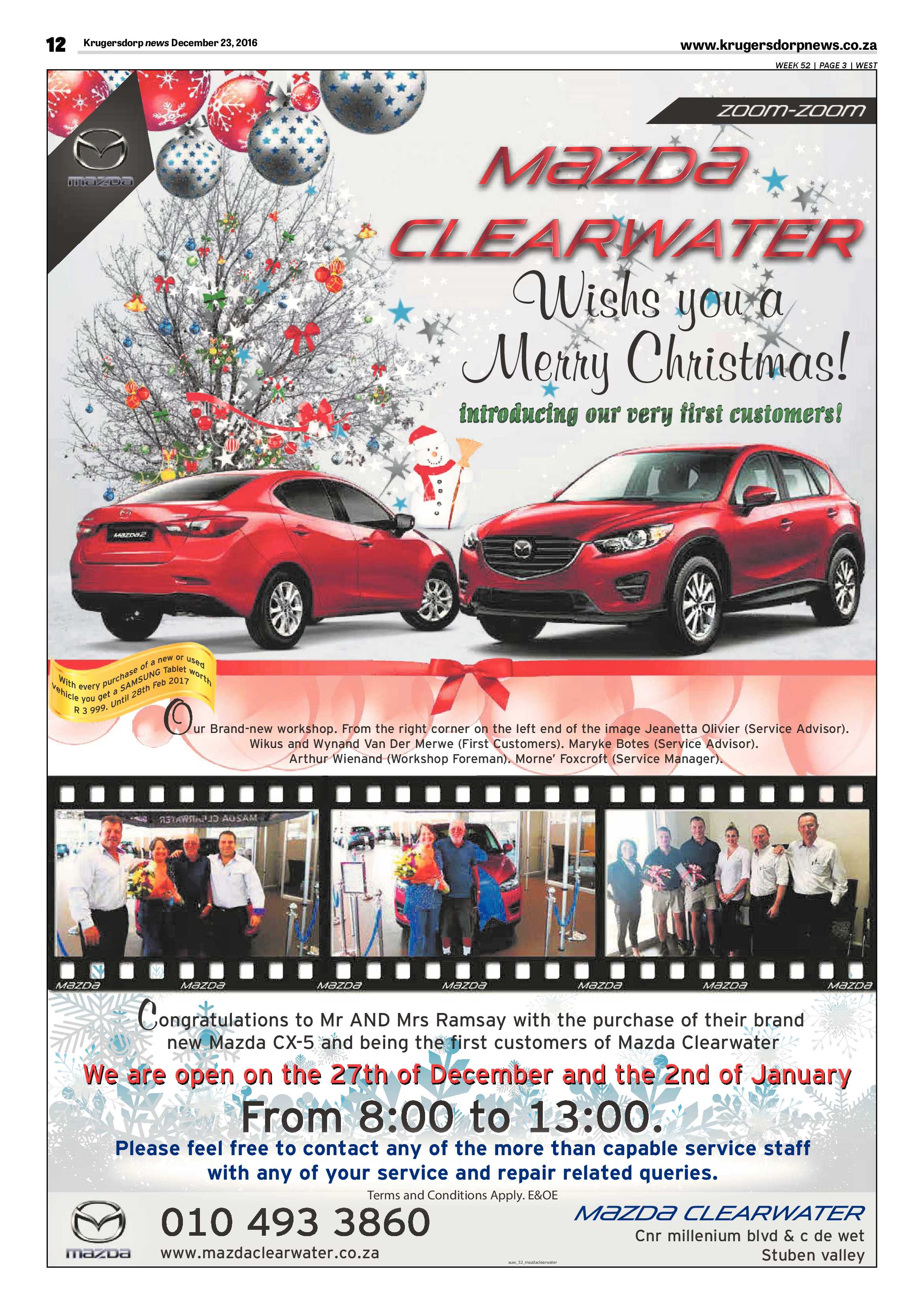 Krugersdorp News 23 December 2016 page 12