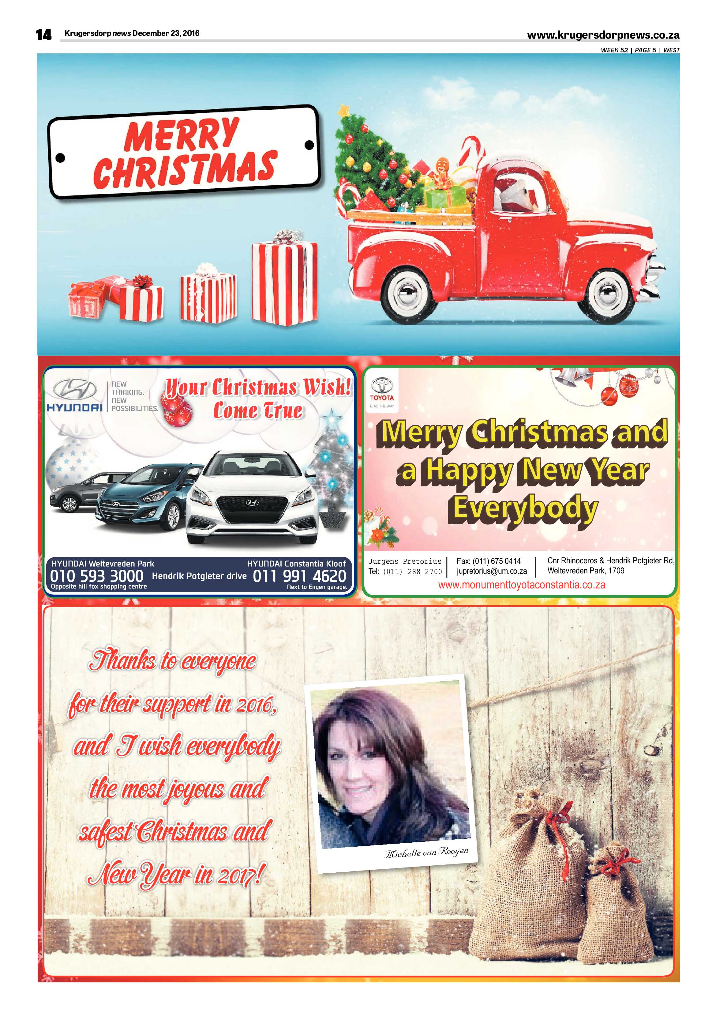 Krugersdorp News 23 December 2016 page 14
