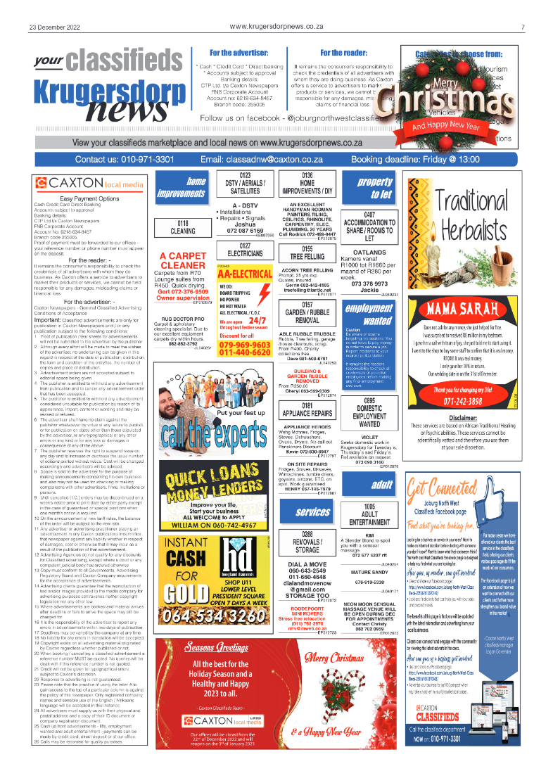 Krugersdorp News 23 December 2022 page 7