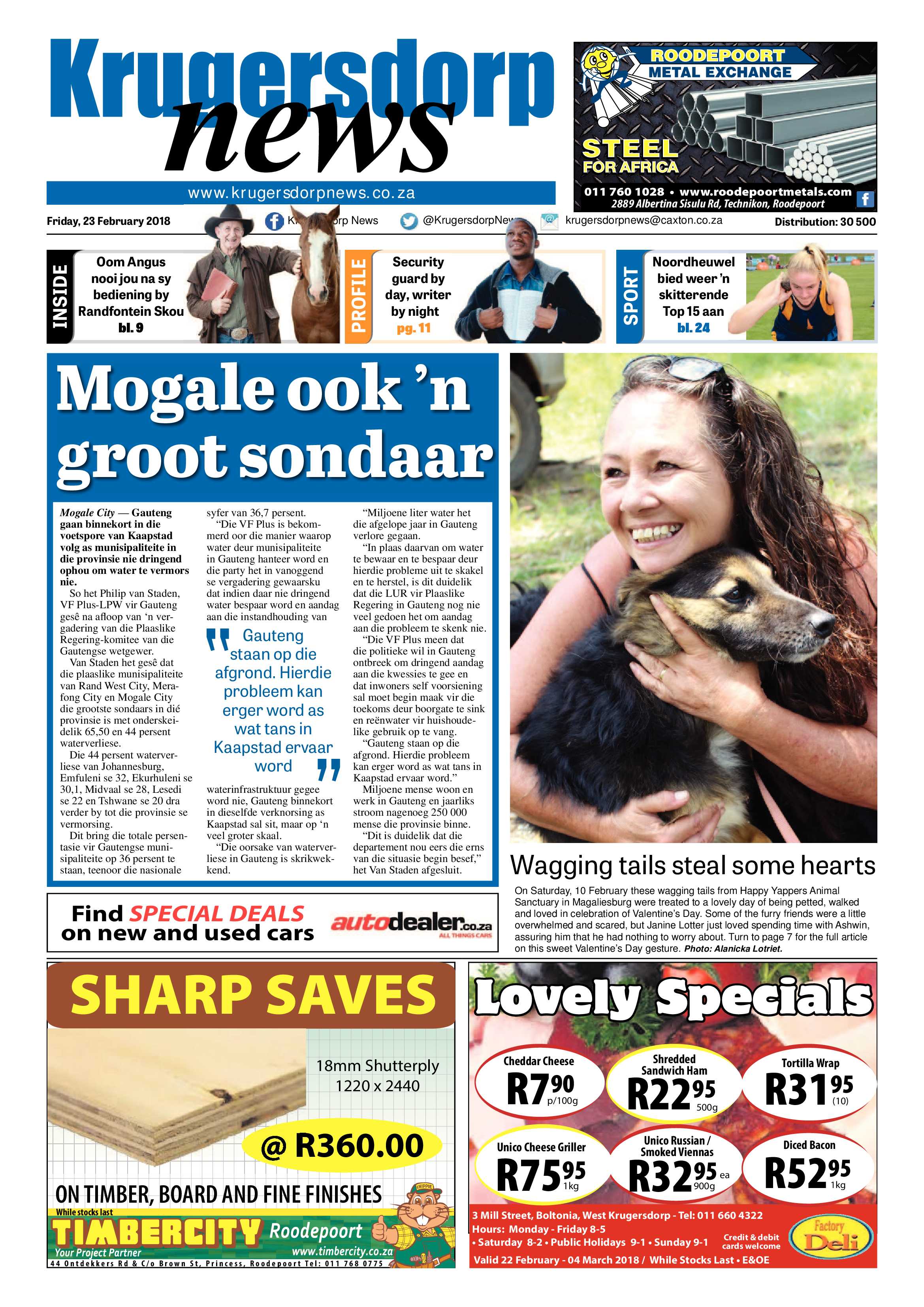 Krugersdorp News 23 February 2018 page 1