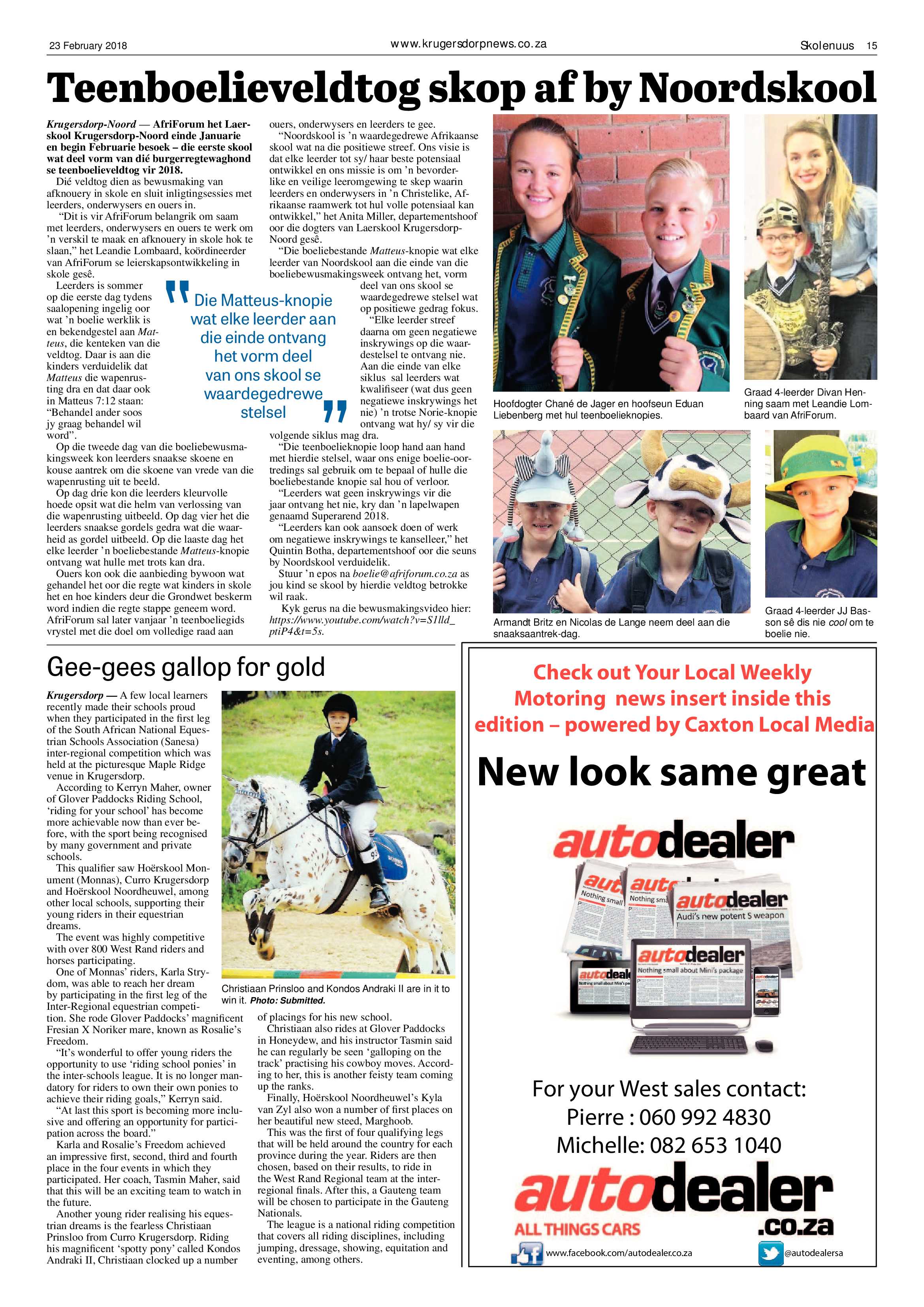Krugersdorp News 23 February 2018 page 15