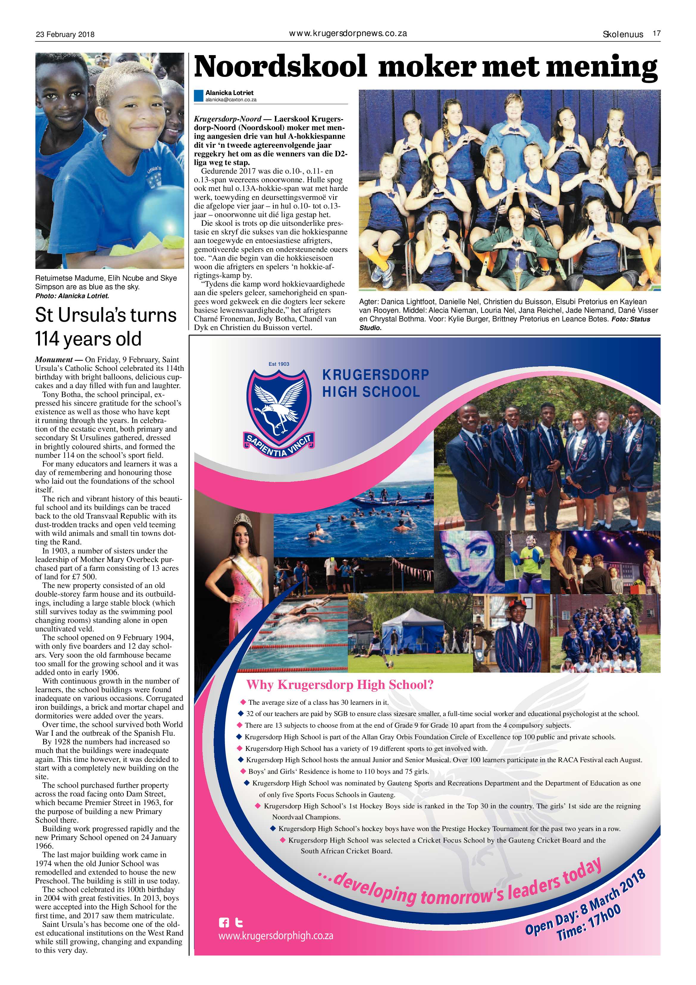 Krugersdorp News 23 February 2018 page 17